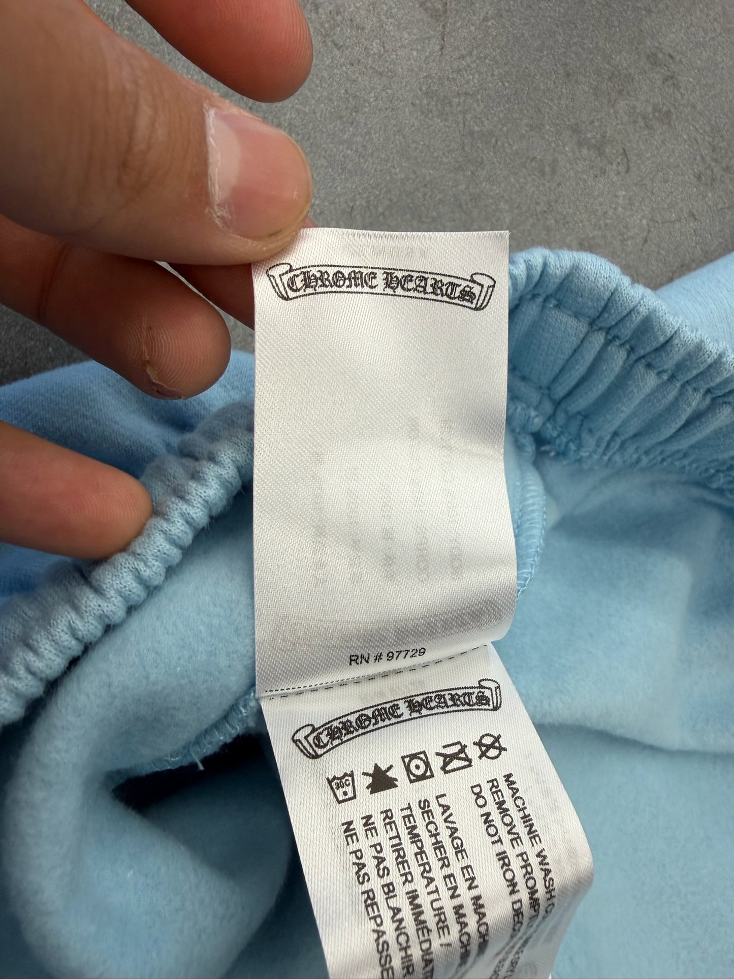 CHROME HEARTS MIAMI ART BASEL EXCLUSIVE VINE DAGGER SWEATPANTS - BABY BLUE