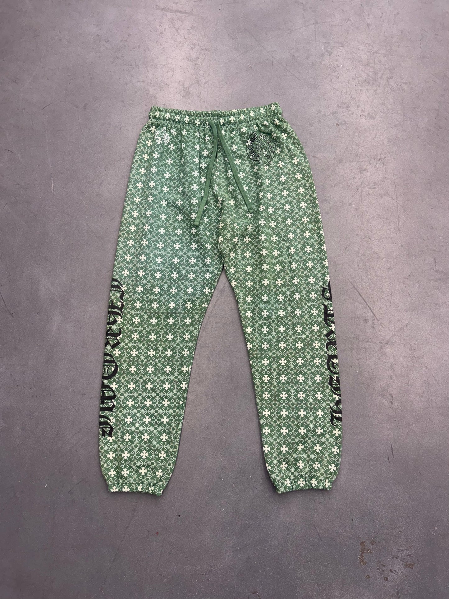 CHROME HEARTS PLUS CROSS MONOGRAM SWEATPANT - GREEN