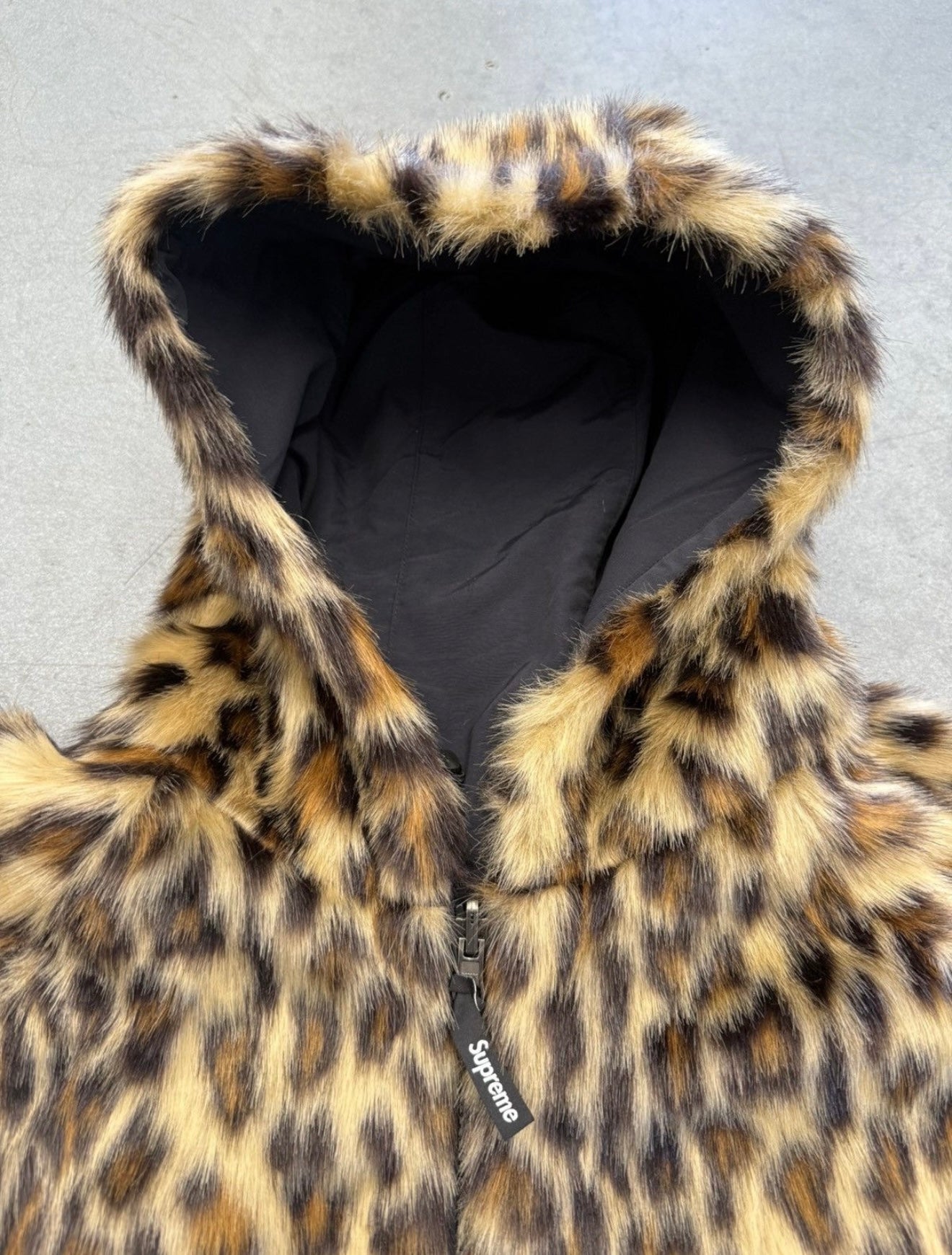 SS25 SUPREME FAUX FUR REVERSIBLE HOODED TRACK JACKET - NWT
