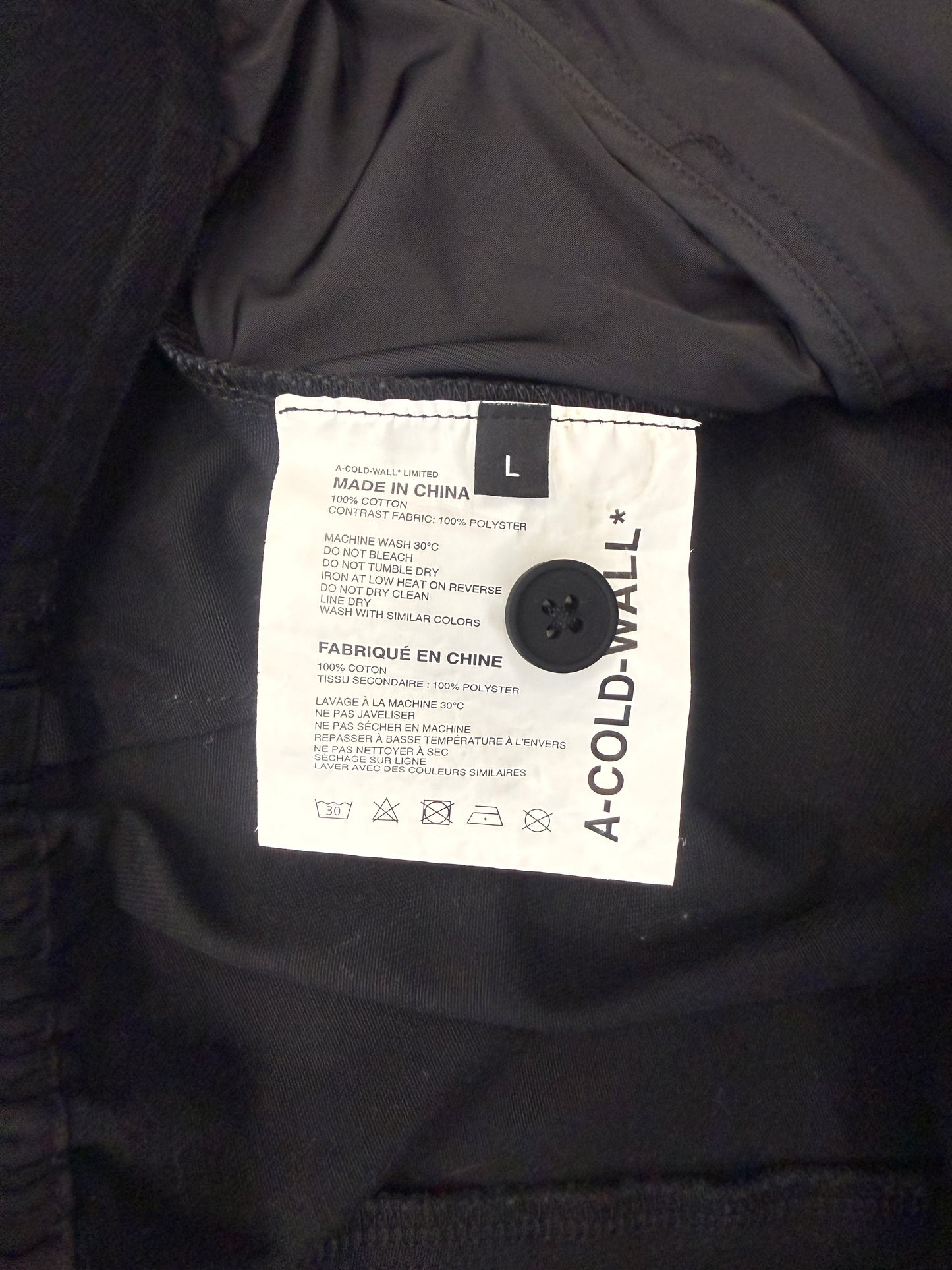 A-COLD-WALL CARGO CORE SHORTS - BLACK