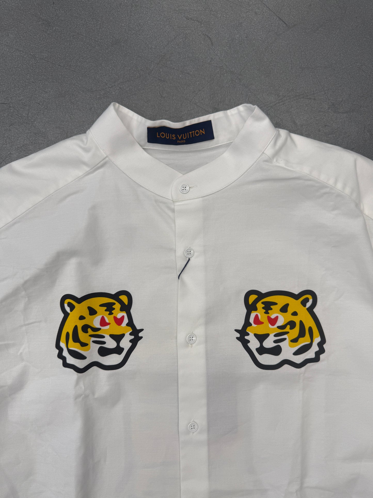 LOUIS VUITTON X NIGO TIGER HEAD BUTTON UP LONG SLEEVE