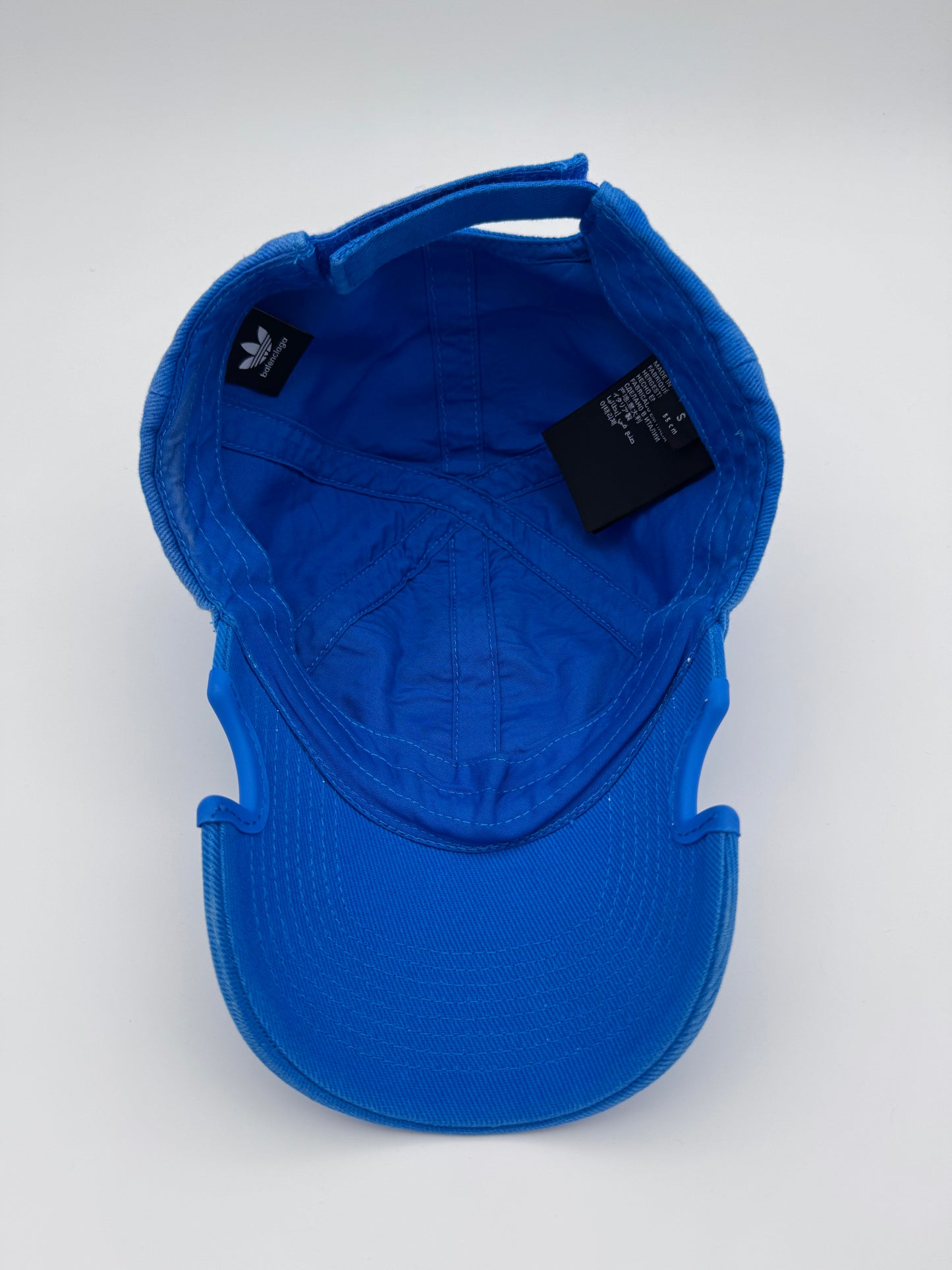 BALENCIAGA ADIDAS SPORTS CAP CUTOUT SIDES BLUE