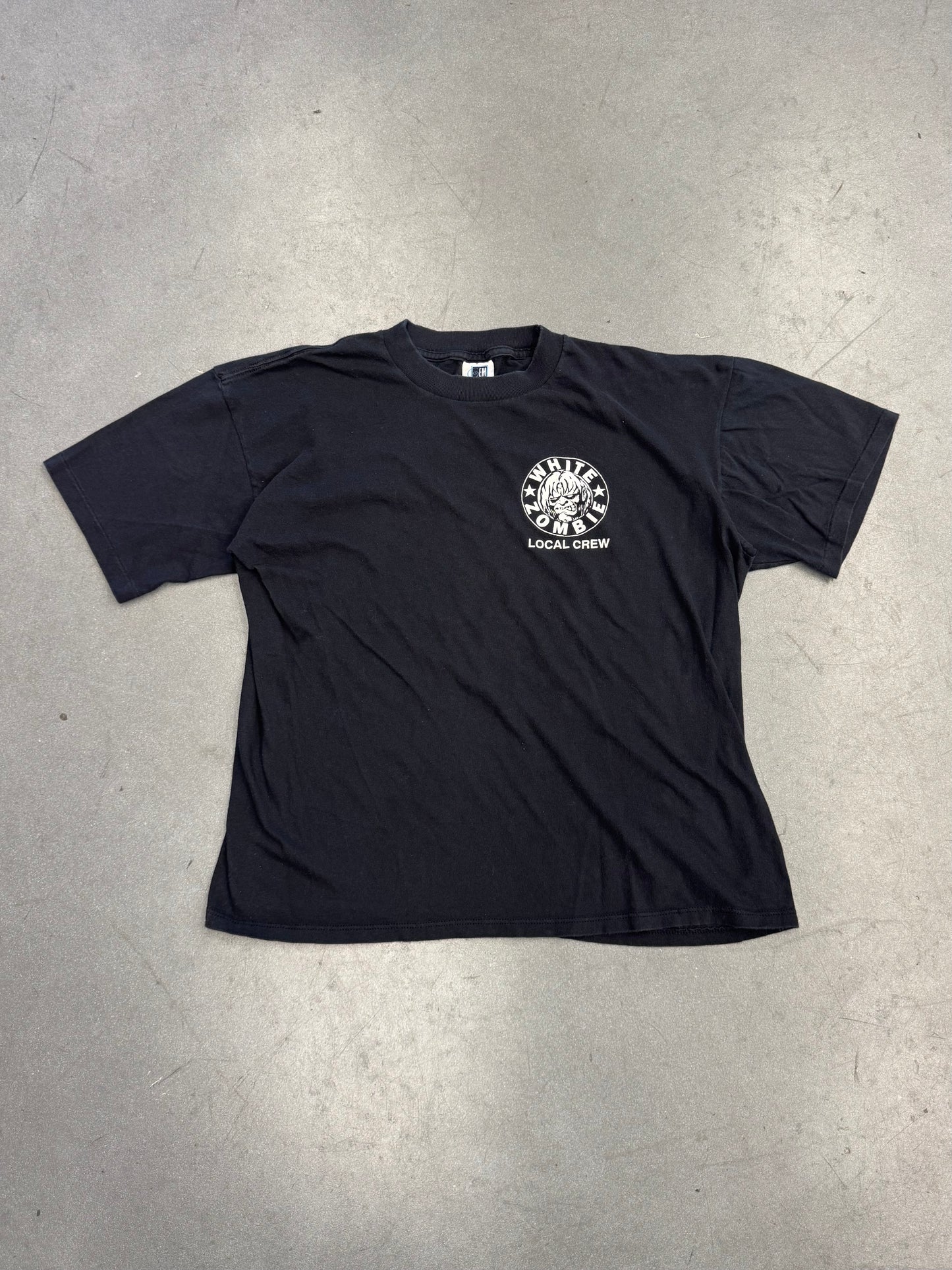 90S WHITE ZOMBIE LOCAL CREW TEE (GEM TAG)