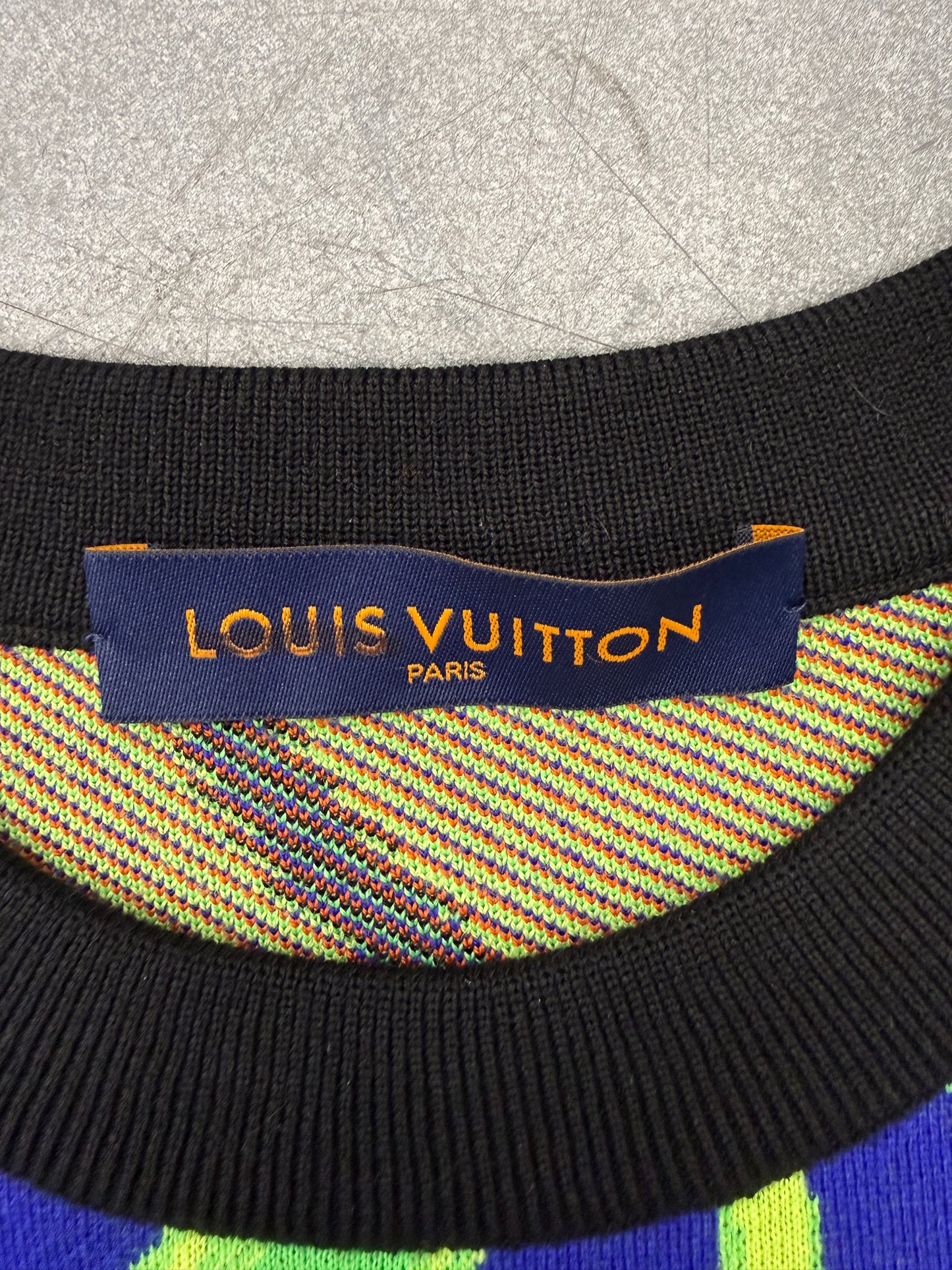 FW22 LOUIS VUITTON THORN FLAMES INTARSIA KNIT CREWNECK SWEATER