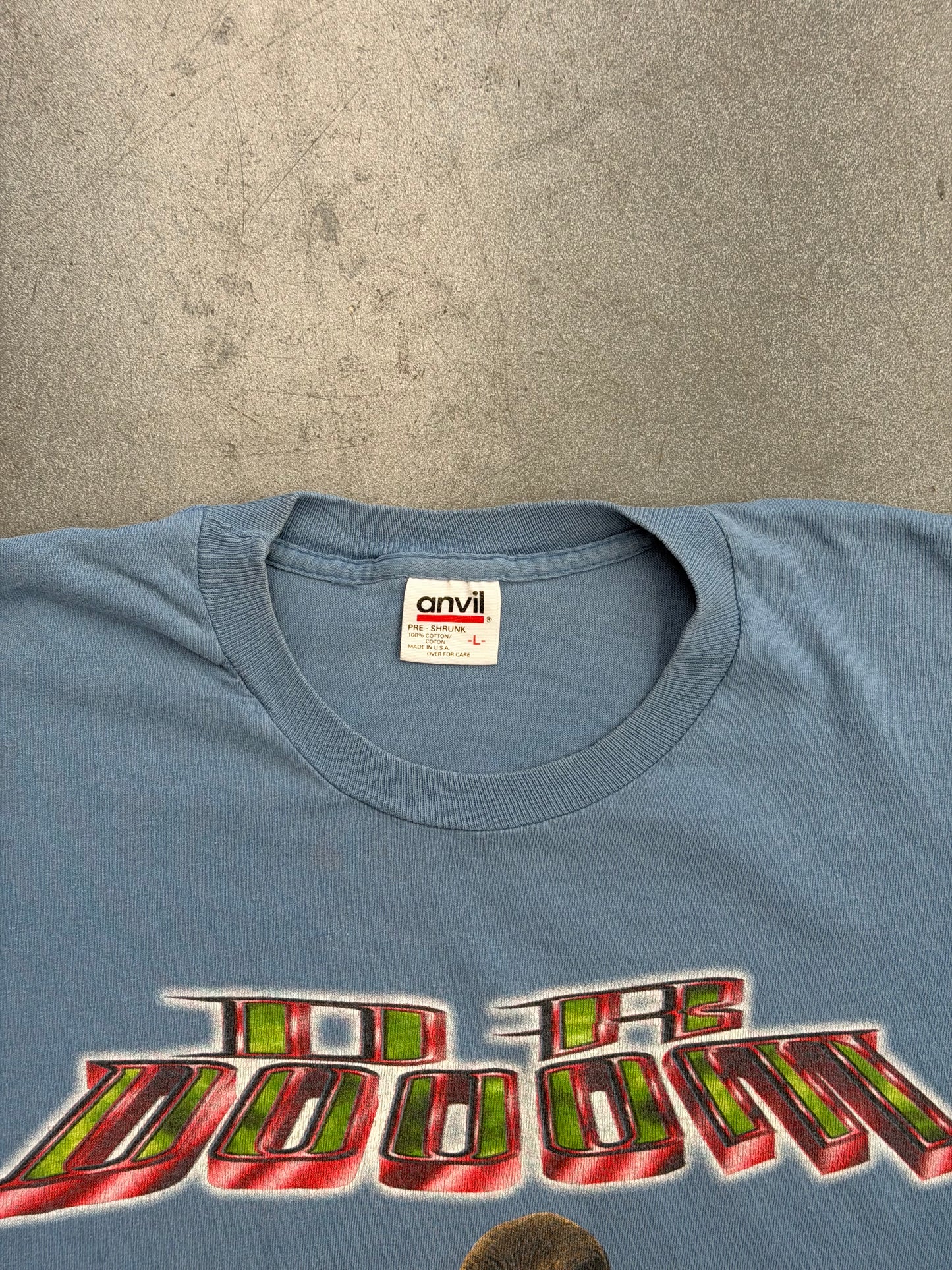 1999 DR DOOOM FIRST COME FIRST SERVED RAP PROMO TEE (ANVIL TAG)