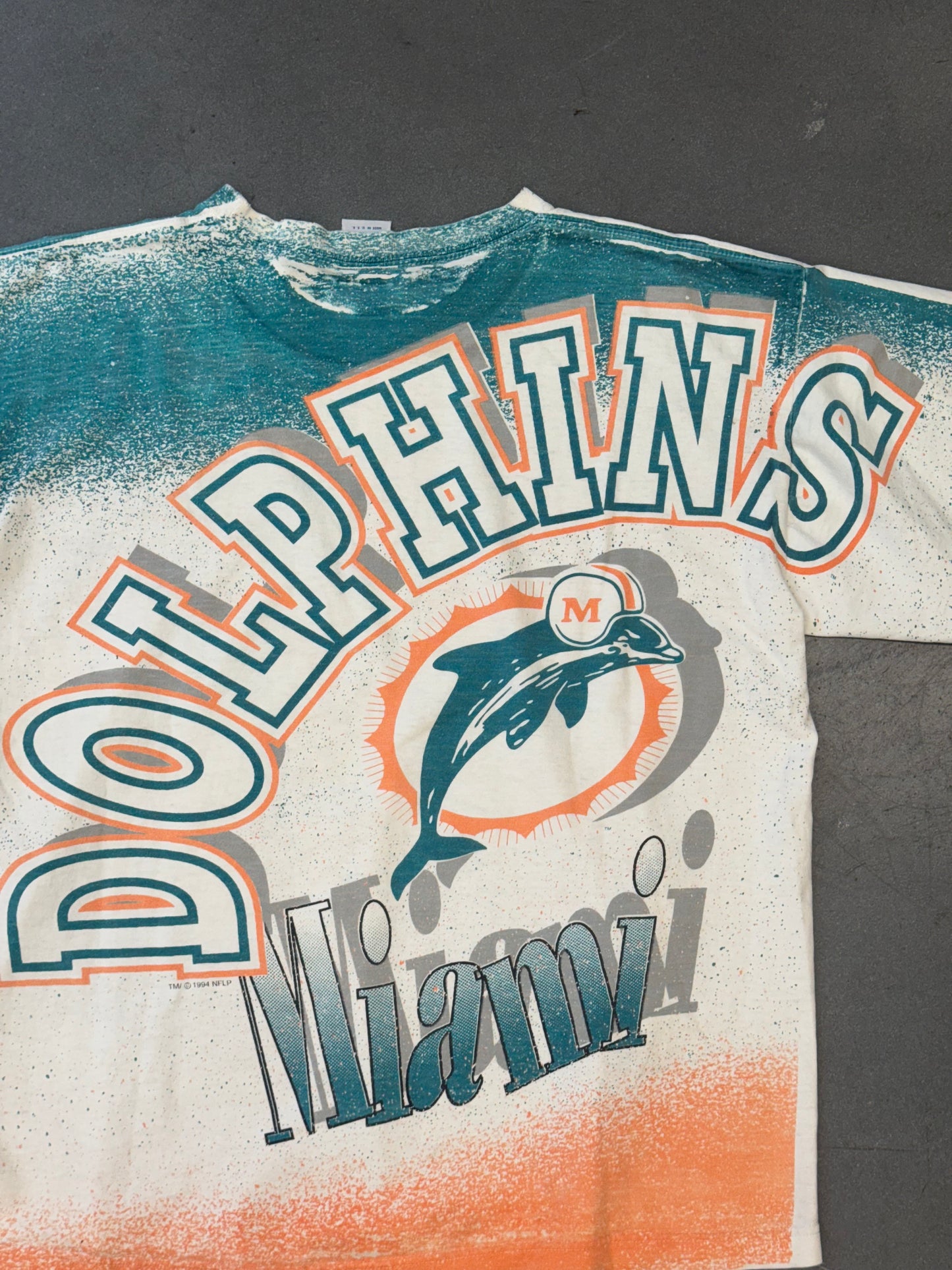 1994 MIAMI DOLPHINS LOGO SPLATTER AOP TEE (TRUE-FAN TAG)