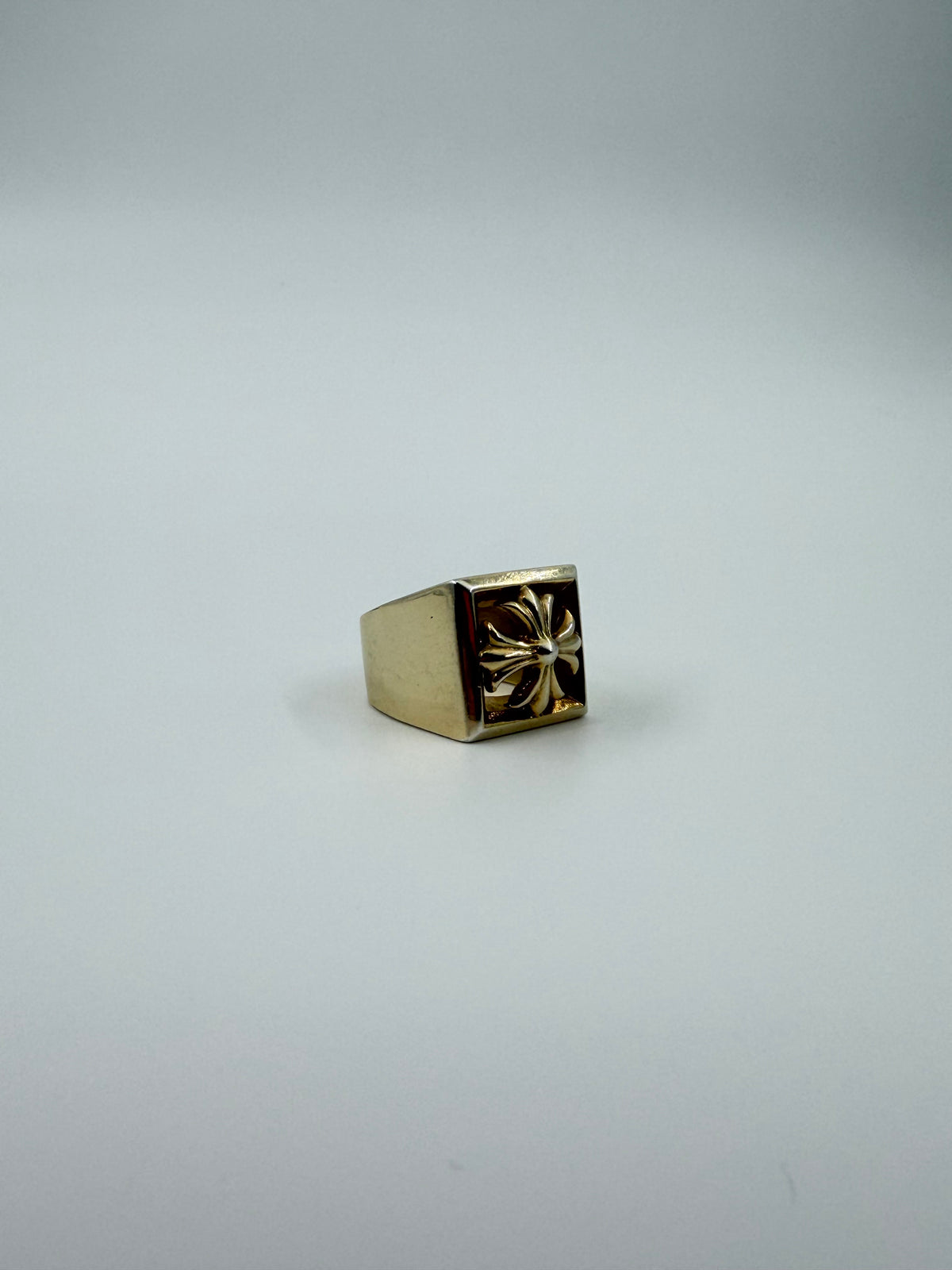 CHROME HEARTS PLUS CROSS BLOCK SILVER RING
