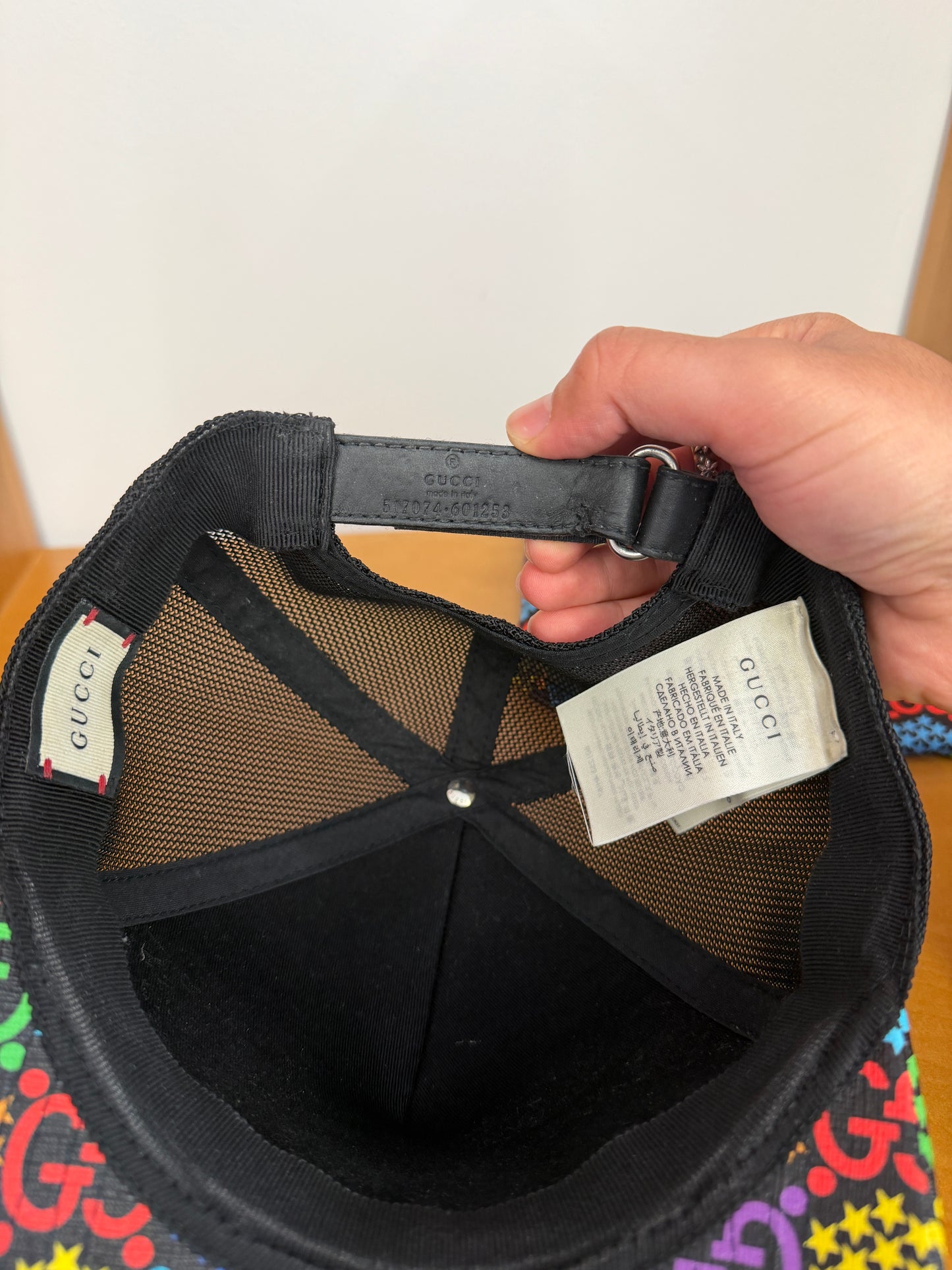 GUCCI GG PSYCHEDELIC BASEBALL HAT WITH BAG