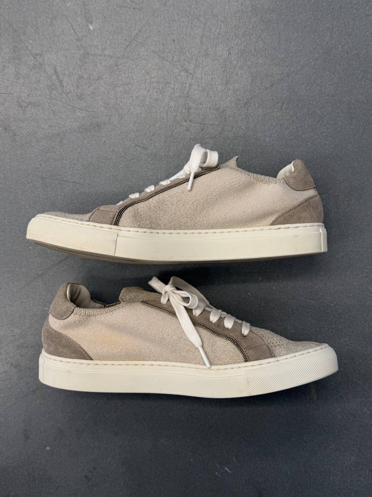 BRUNELLO CUCINELLI SIZE 40 COTTON KNIT SNEAKERS (W/O BOX)