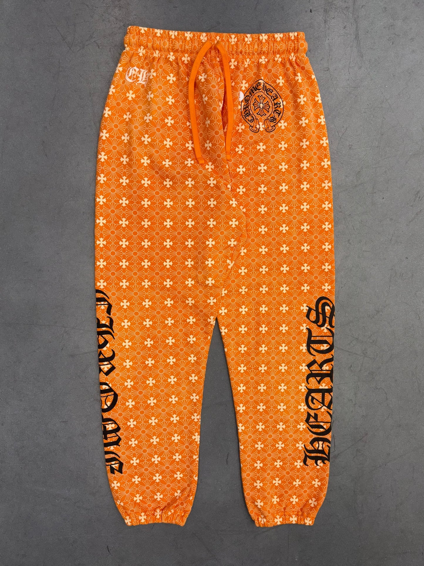 CHROME HEARTS PLUS CROSS MONOGRAM SWEATPANT - ORANGE
