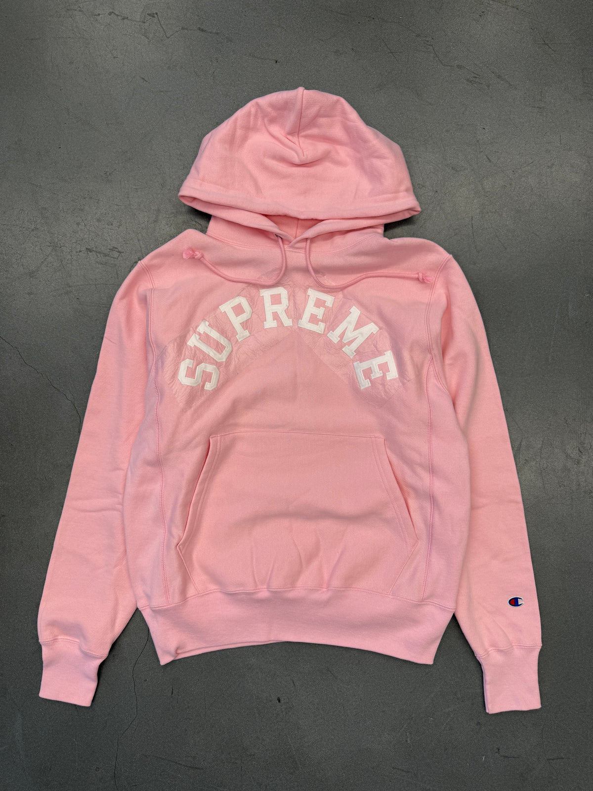 SS25 SUPREME  CHAMPION HOODED SWEATSHIRT