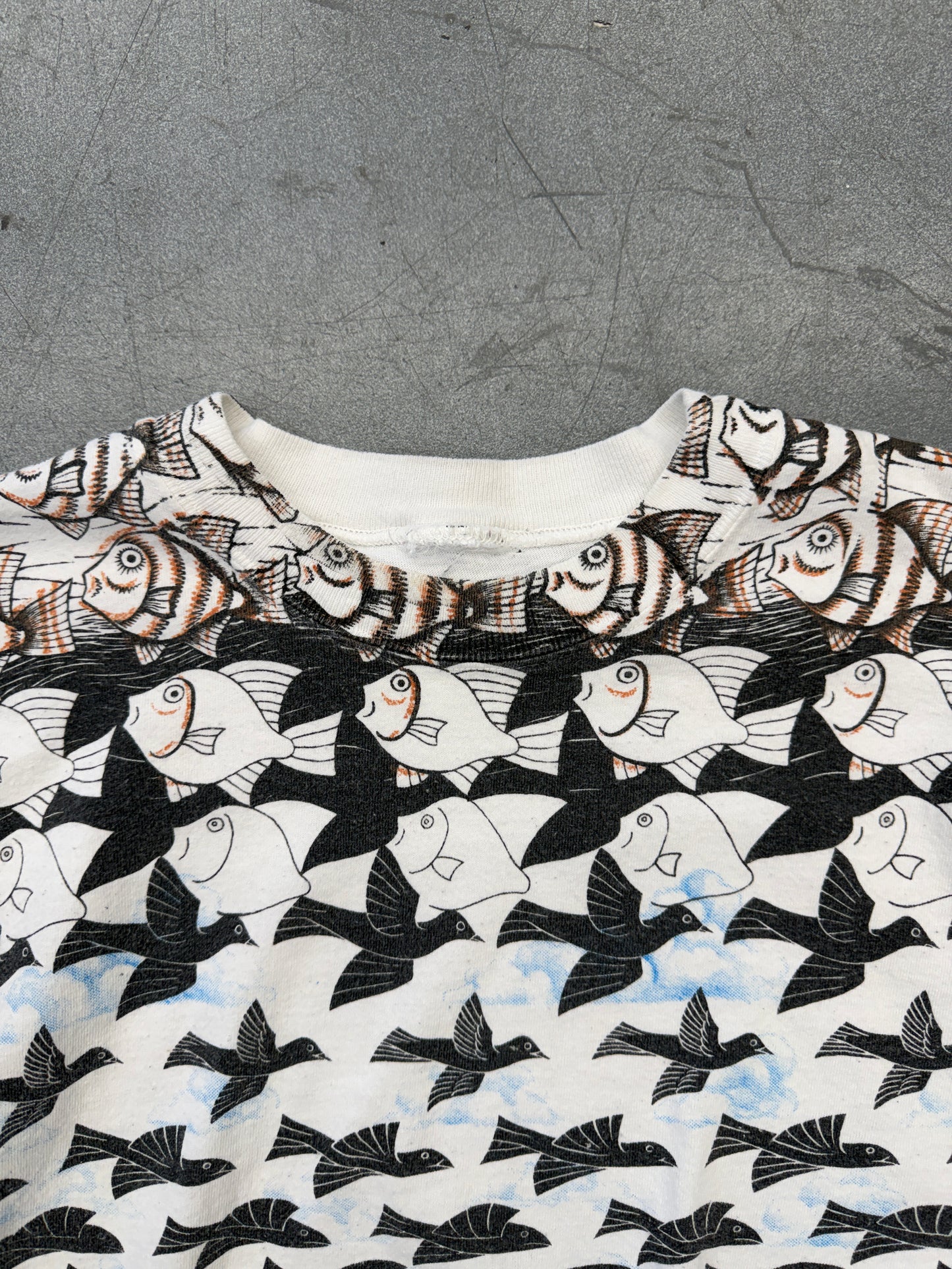 90S M.C. ESCHER ANIMALS AOP TEE (PULLED TAG)