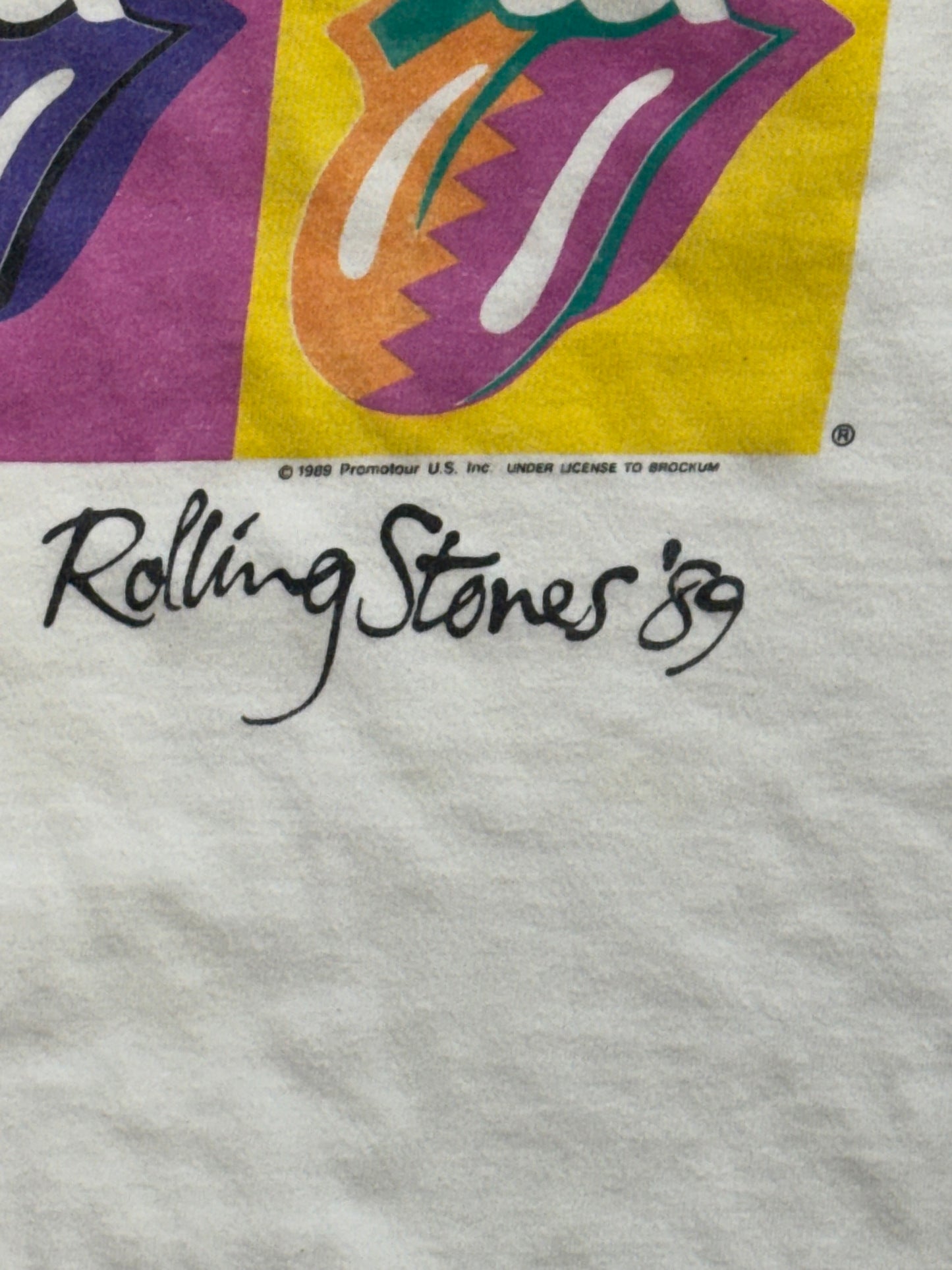 1989 ROLLING STONES THE NORTH AMERICAN TOUR POP ART TEE (ROCKWEAR BY BROCKUM TAG)