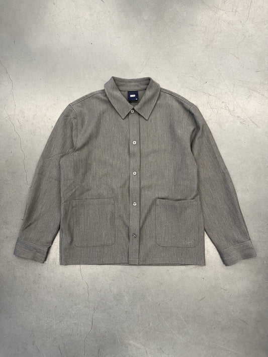 KITH DOUBLE WEAVE BOXY COLLARED OVERSHIRT