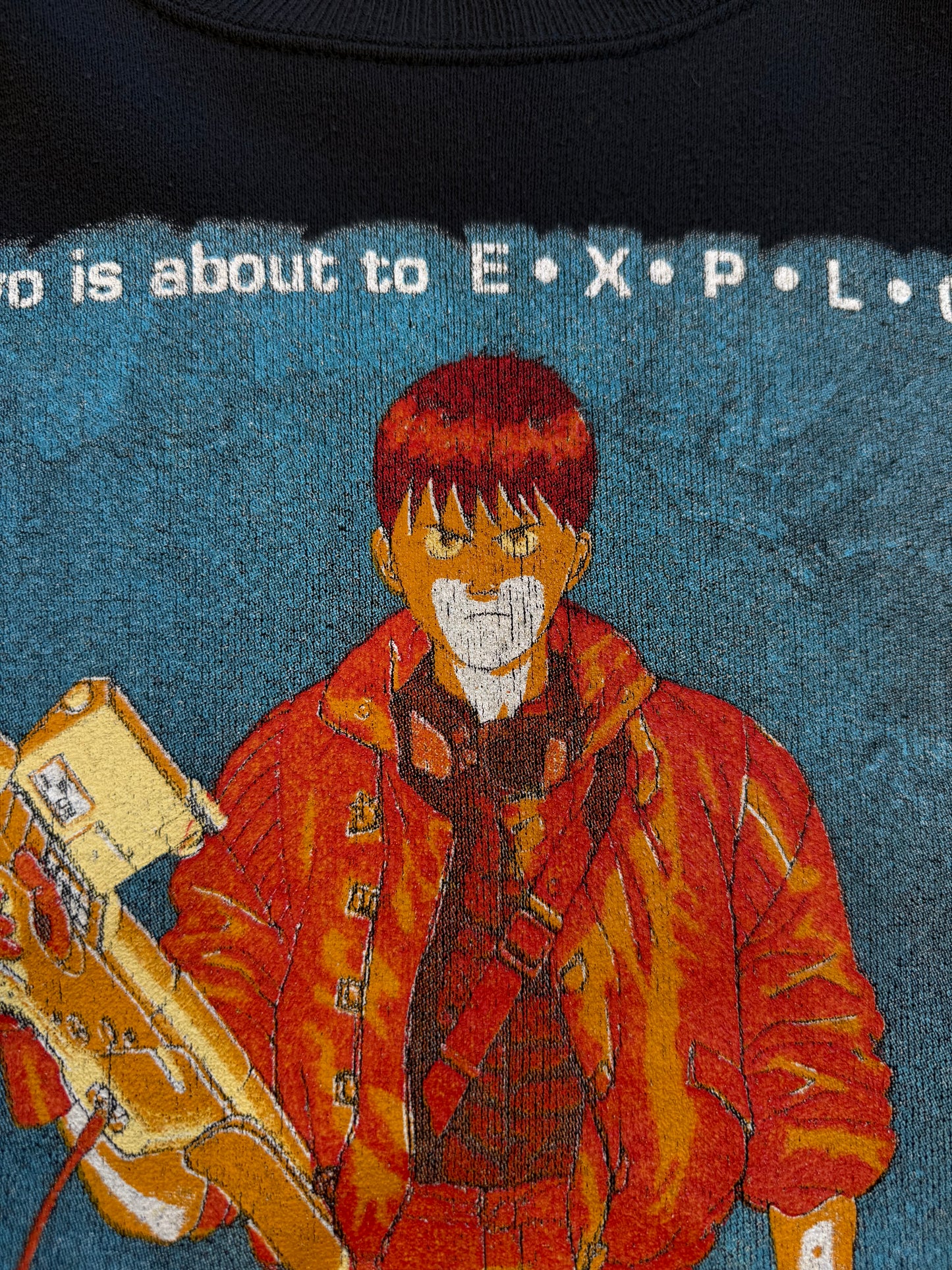 AKIRA NEO-TOKYO IS ABOUT TO EXPLODE MOVIE PROMO POSTER PRINT CREWNECK SWEATER (LEE TAG)