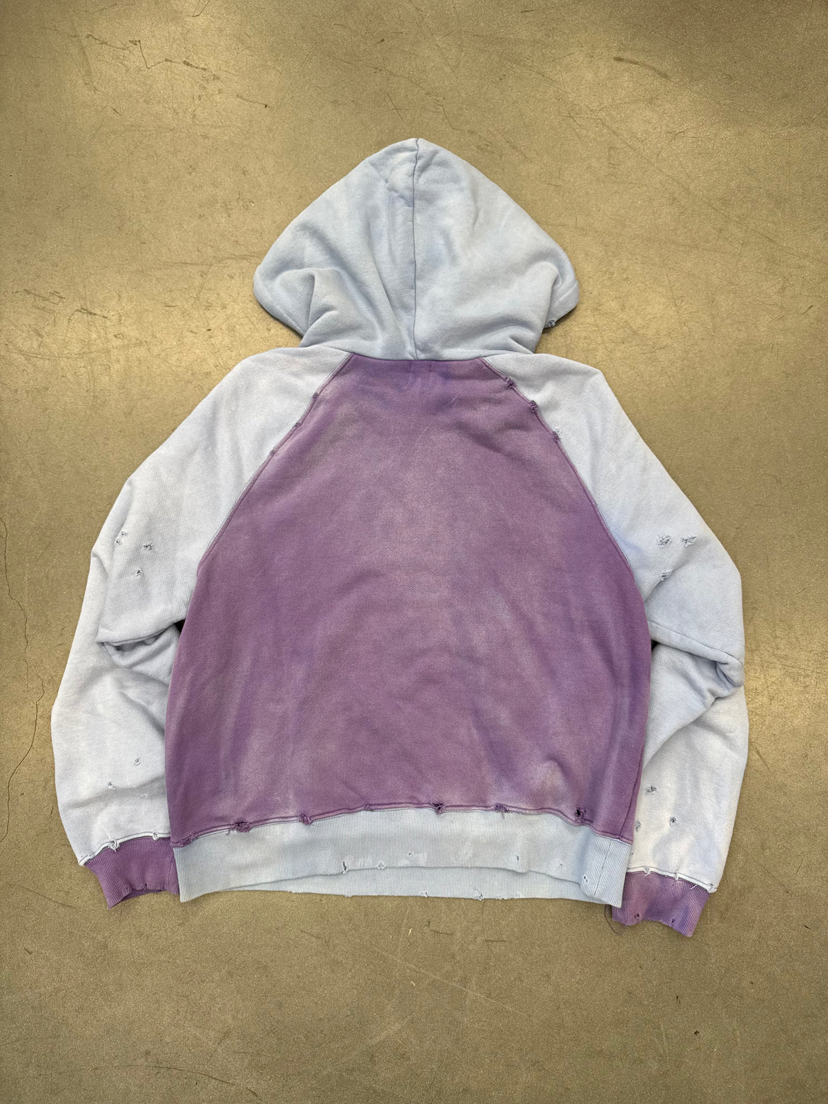 ALCHEMIST CORSICAN BLUE & PURPLE WASHED AFTER HOOD SWEATSHIRT