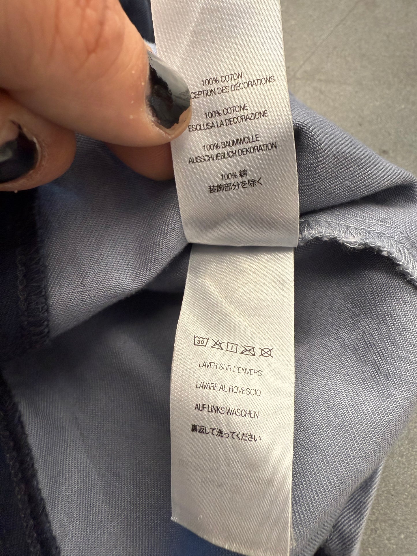 SS19 SUPREME REFLECTIVE STRIPE S/S WORK SHIRT - NAVY