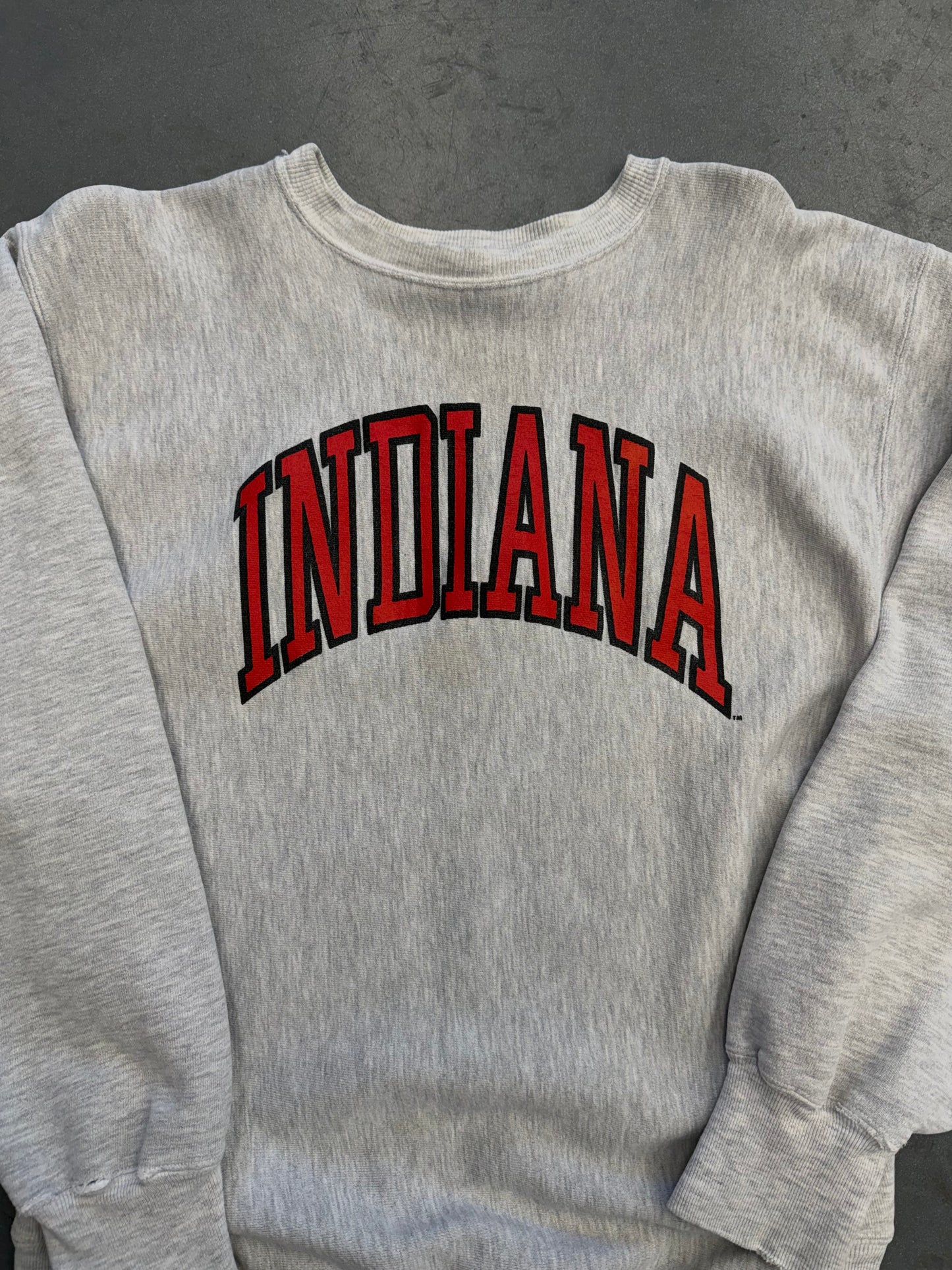 90'S INDIANA HOOSIERS CHAMPION REVERSE WEAVE CREWNECK (REVERSE WEAVE TAG)