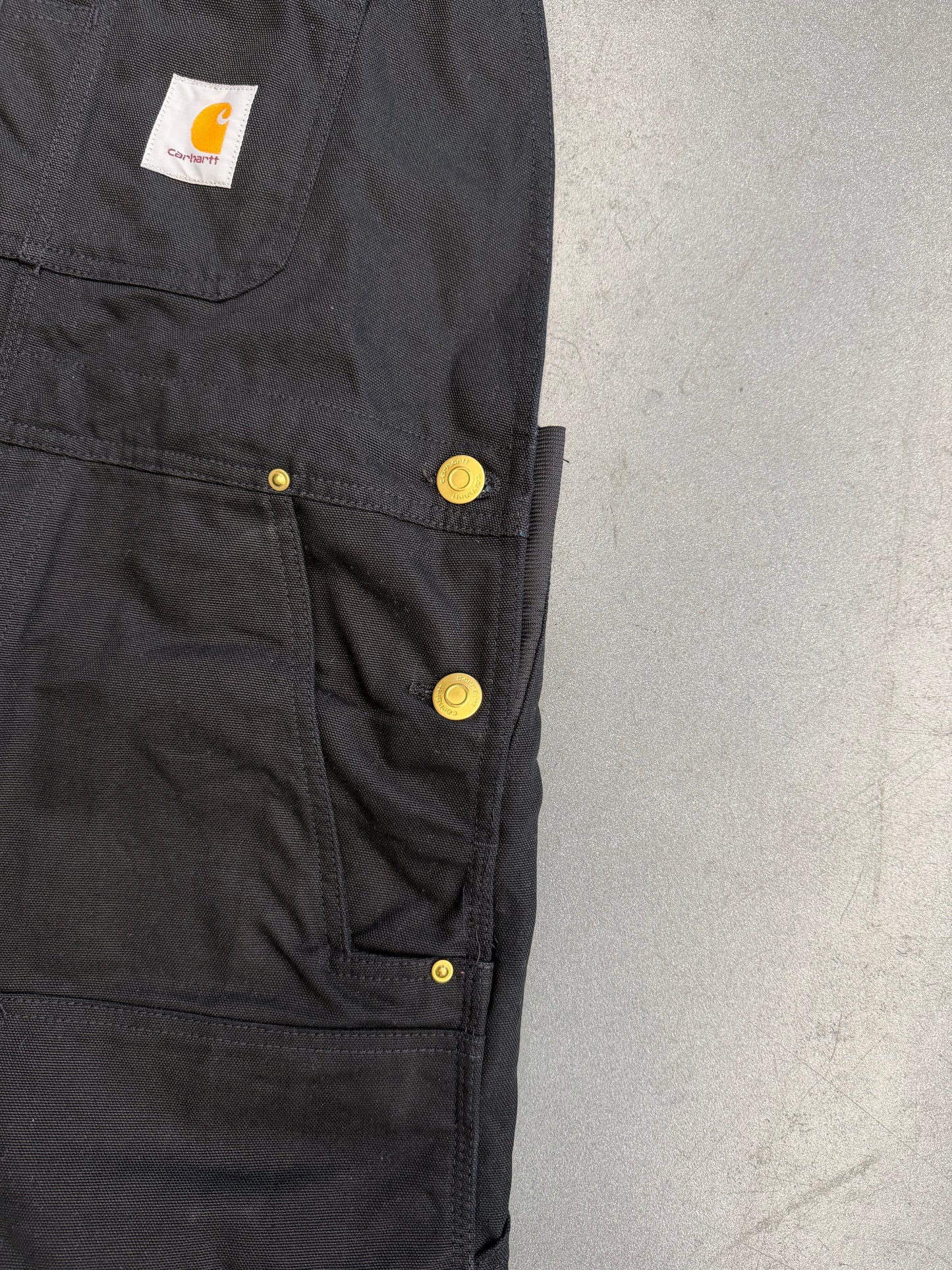 CARHARTT CANVAS OVERALLS - BLACK (32X32)