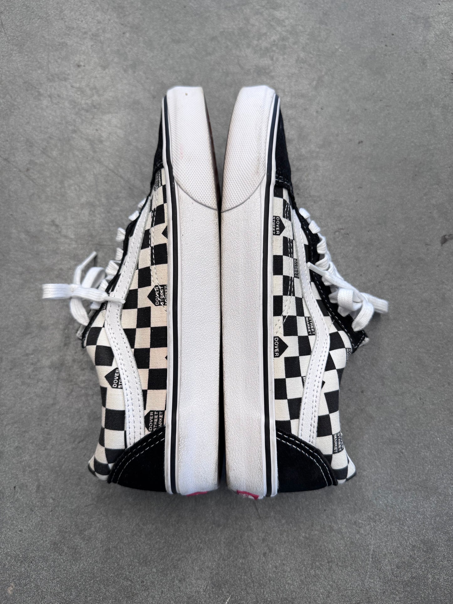 SIZE 8 VANS OLD SKOOL DSM CHECK DOVER STREET MARKET (PRE-OWNED NO NOX)