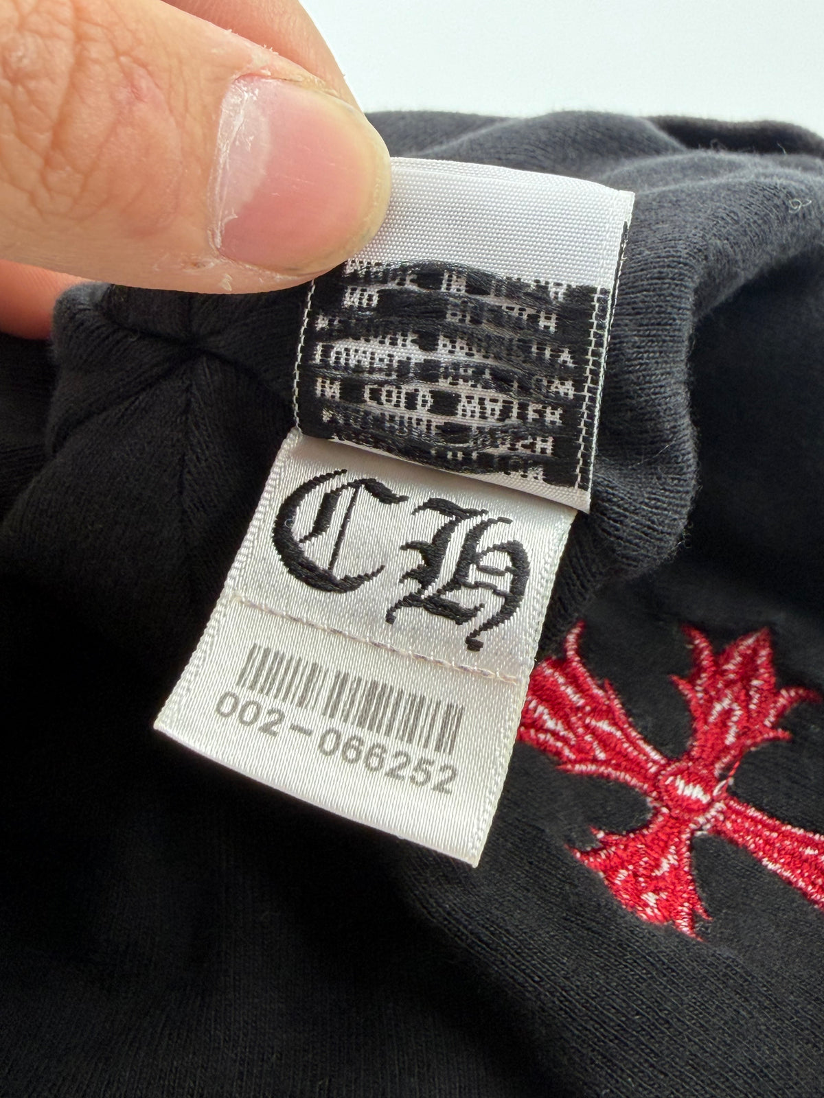 OLDER CHROME HEARTS THIN RED CROSS THERMAL WAFFLE BEANIE - FADED