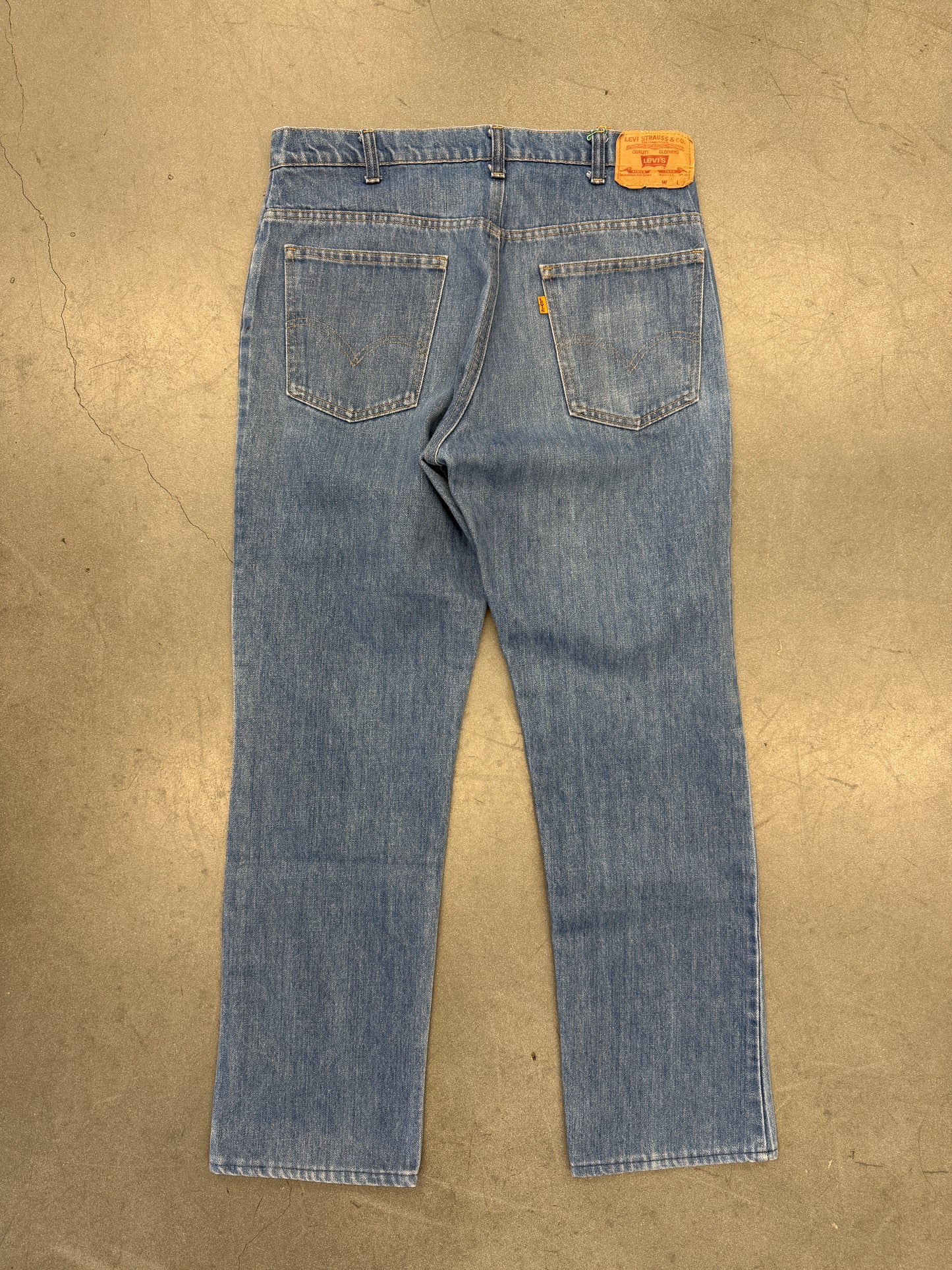 1980S LEVIS ORANGE TABS TALON ZIPPER DENIM (36 X 32)