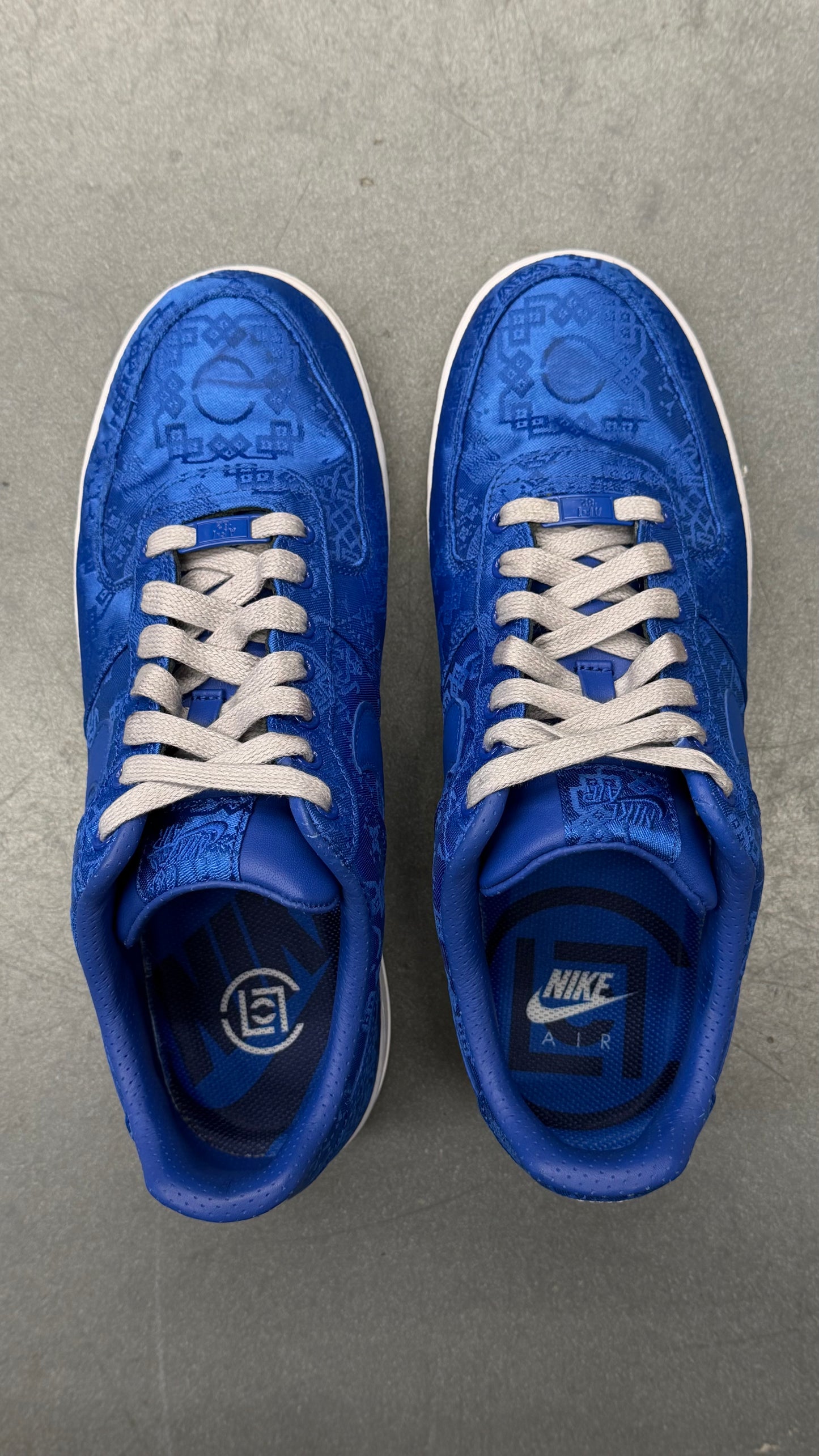 2019 CLOT BLUE SILK NIKE AIR FORCE 1 LOW (WITH BOX)