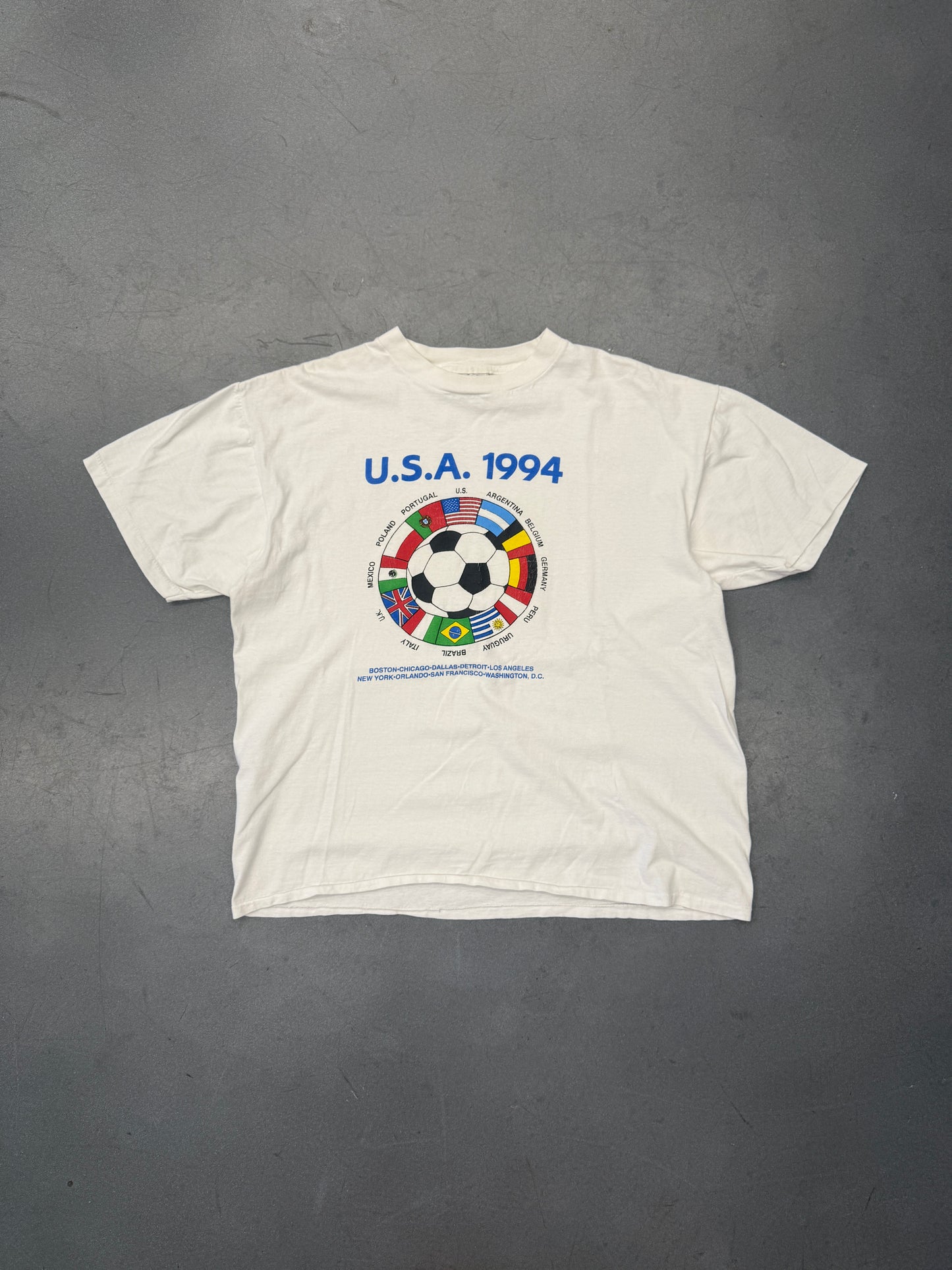 1994 U.S.A. SOCCER WORLD CUP SOCCER BALL LOGO TEE (ONEITA TAG)