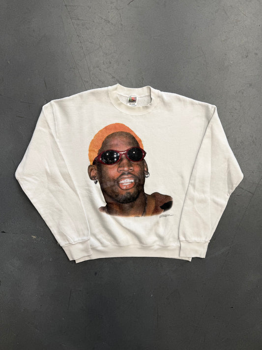 1996 DENNIS RODMAN BIG FACE CREWNECK (FOTL TAG)