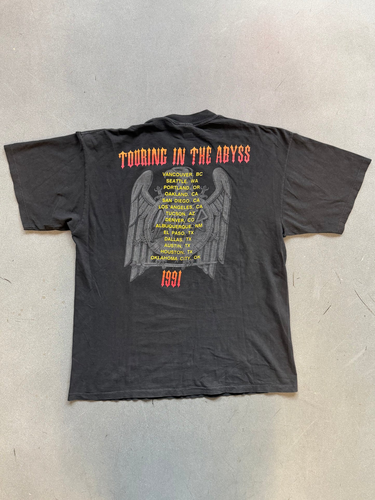 1991 SLAYER TOURING IN THE ABYSS TEE (BROCKUM TAG)