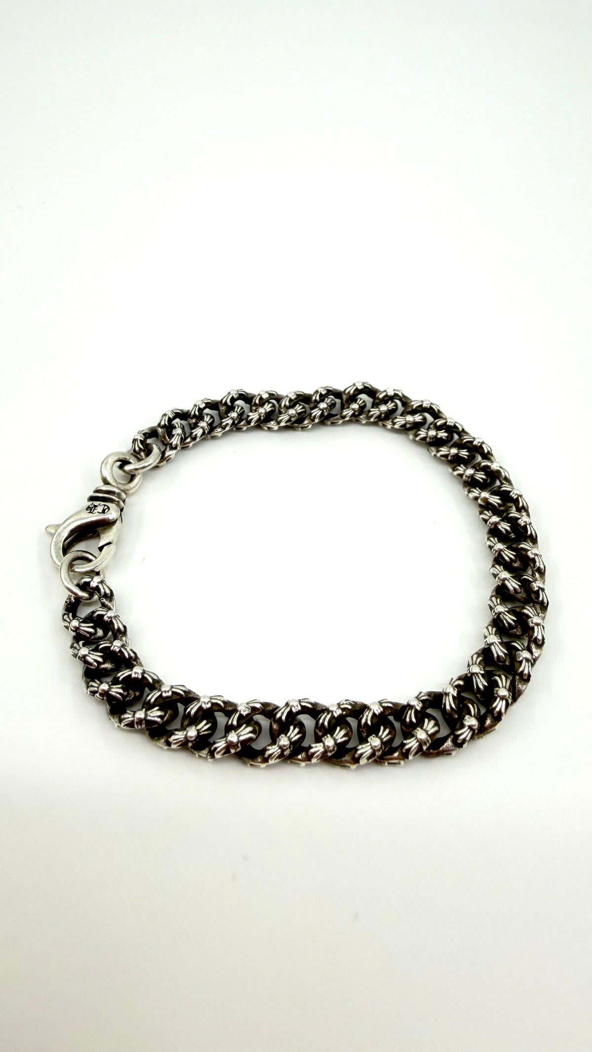 CHROME HEARTS SILVER EXTRA FANCY MINI CUBAN LINK BRACLET