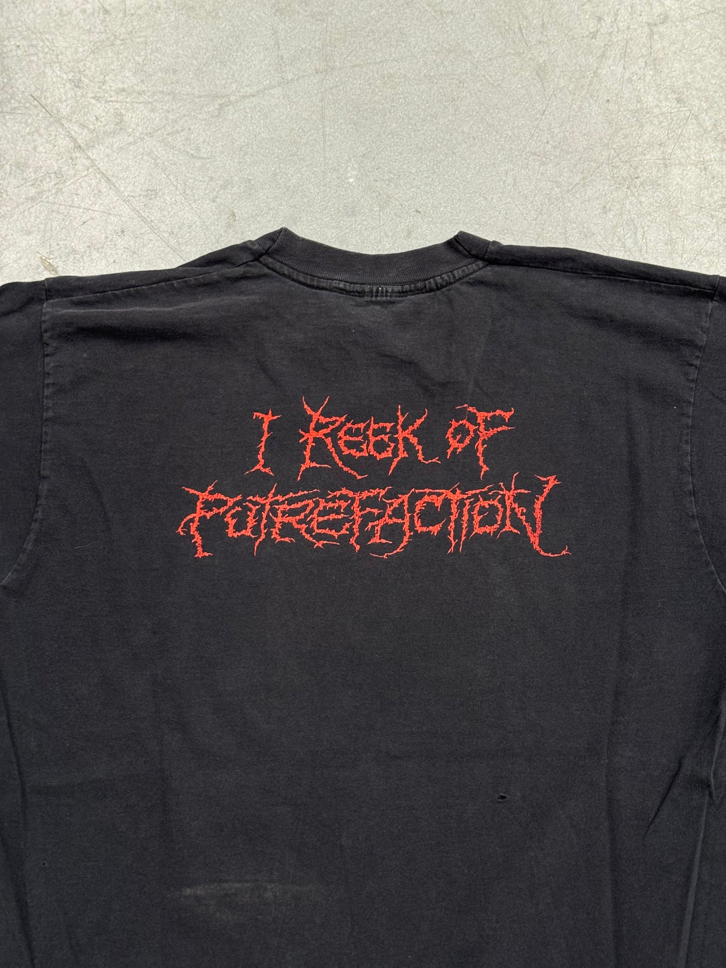 1990 CARCASS SYMPHONIES OF SICKNESS LS BAND TEE (FADED EARACHE TAG)