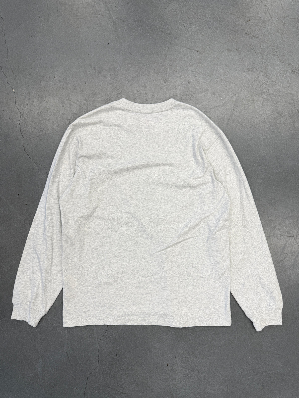 SUPREME SMALL BOX LOGO LONG SLEEVE TEE - HEATHER GREY