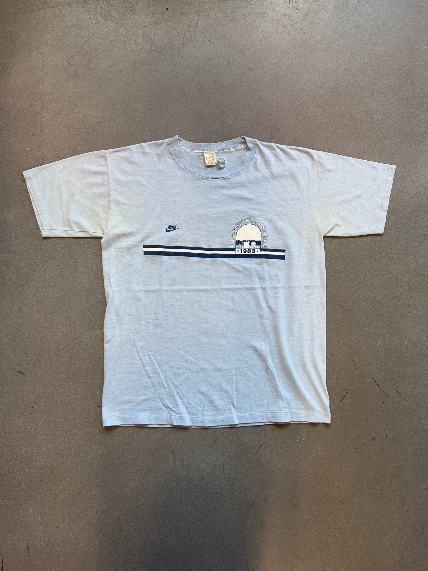 1983 ORANGE BOWL MARATHON SERIES NIKE MIAMI TEE (SPORTSWEAR TAG)