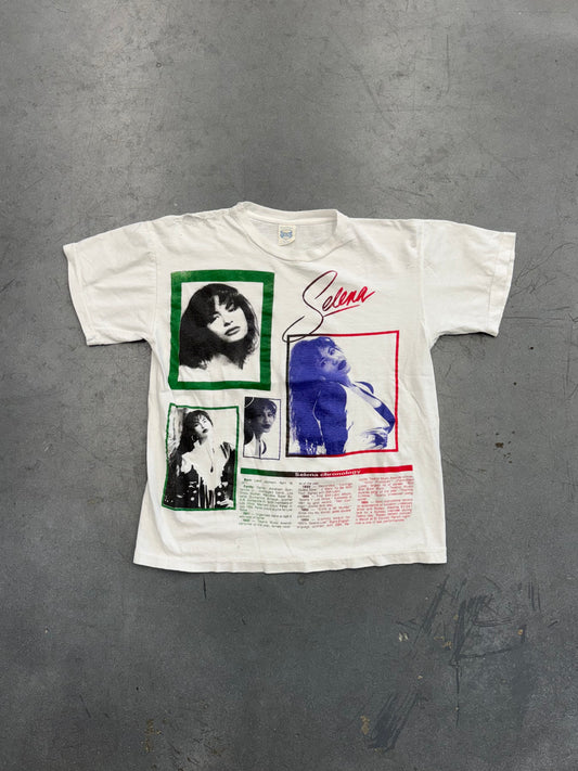 90S SELENA CHRONOLOGY MEMORIAL TEE (ST EVANS TAG)