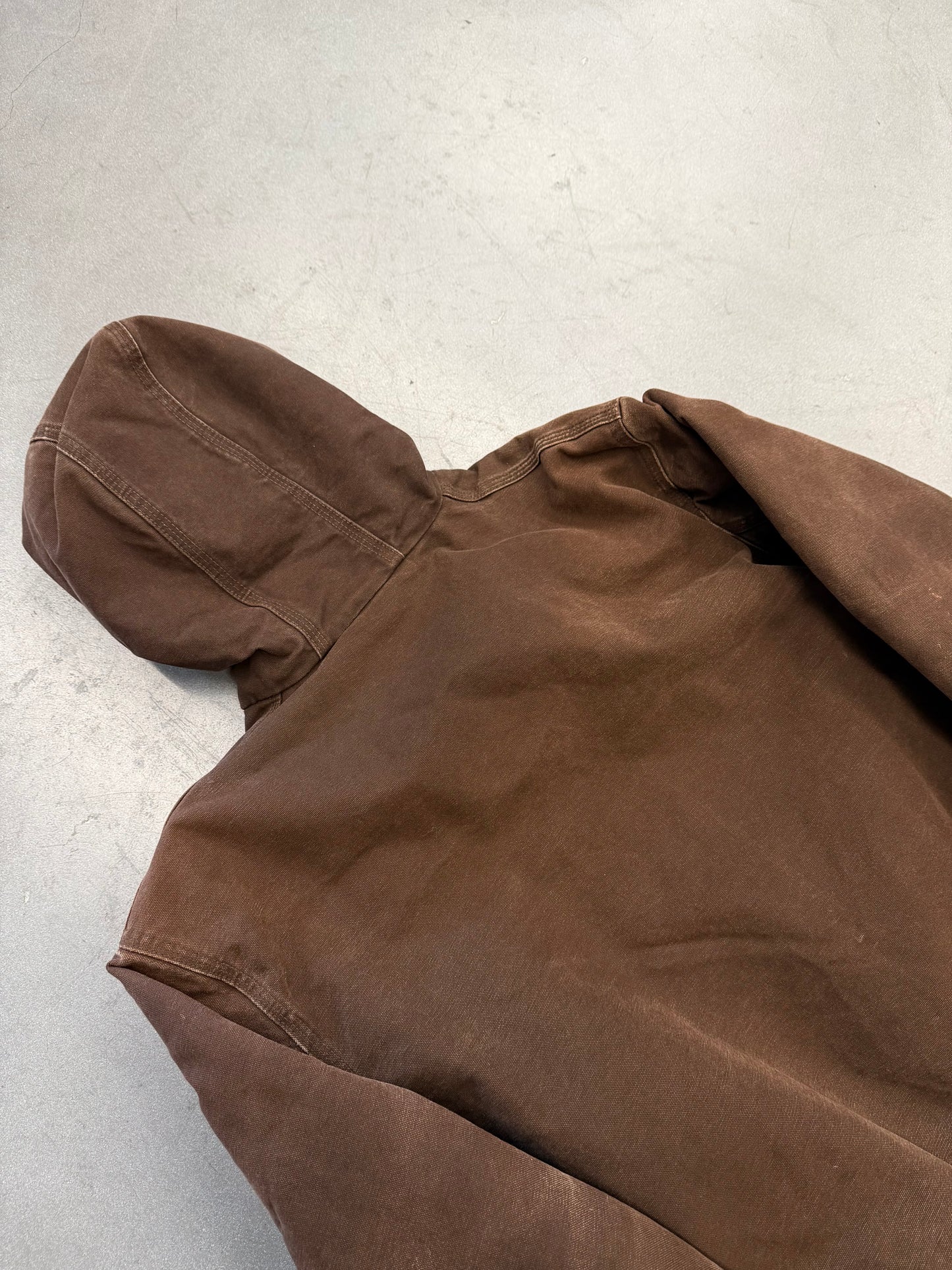 2000'S CARHARTT INSULATED CANVAS HOODIE - BROWN (J130DKB L)