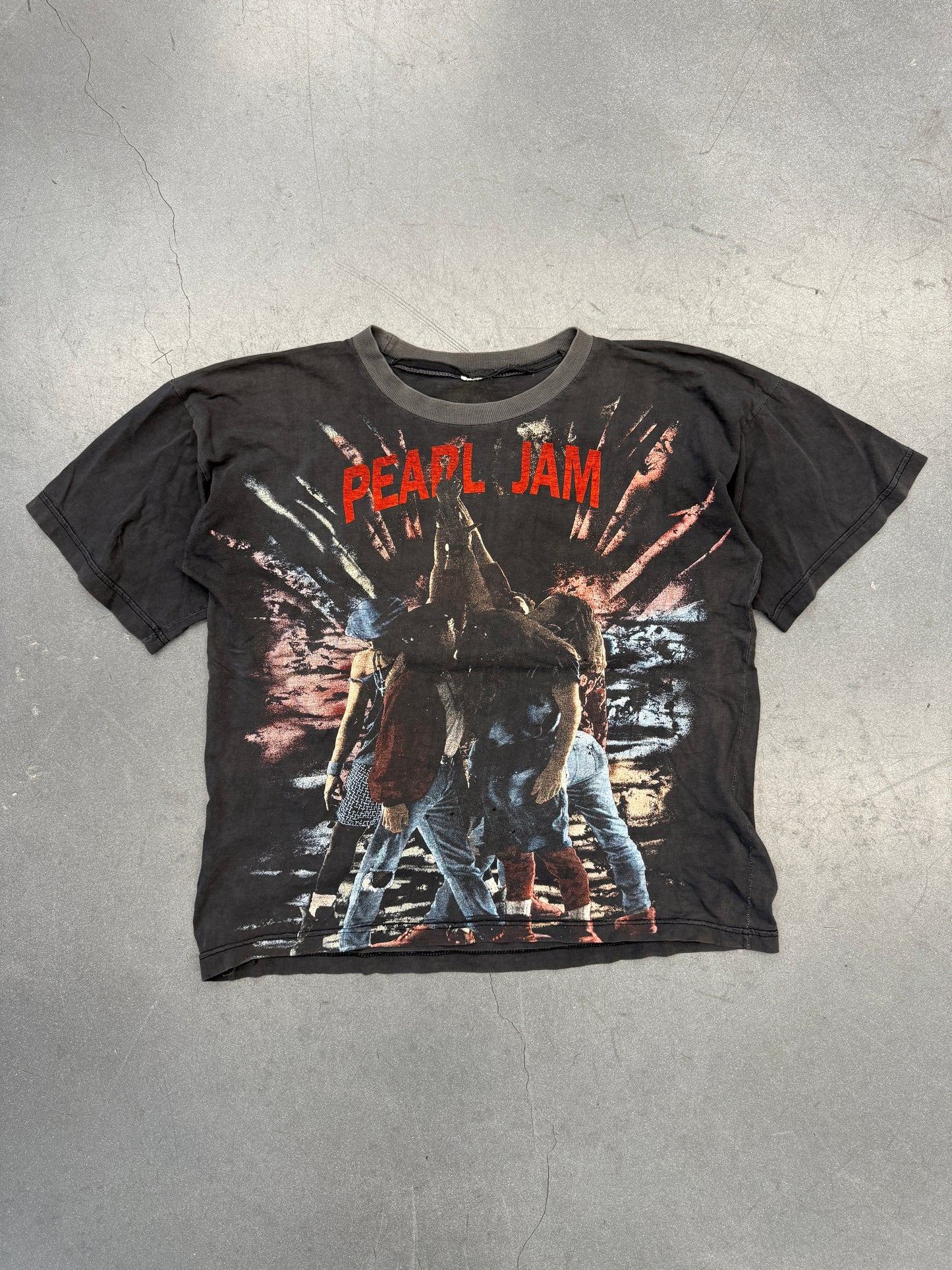 90S PEARL JAM ALIVE EURO BOOTLEG AOP TEE (PULLED TAG)