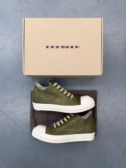 RICK OWENS DRKSHDW LOW-TOP  RAMONES SNEAKS -  SAGE