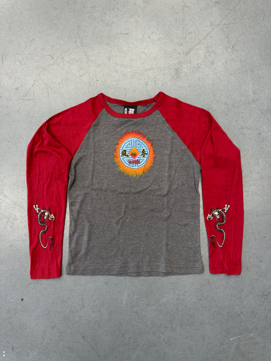 Y2K YOUTH KORN MEDALLION RAGLAN TEE (GIANT TAG)