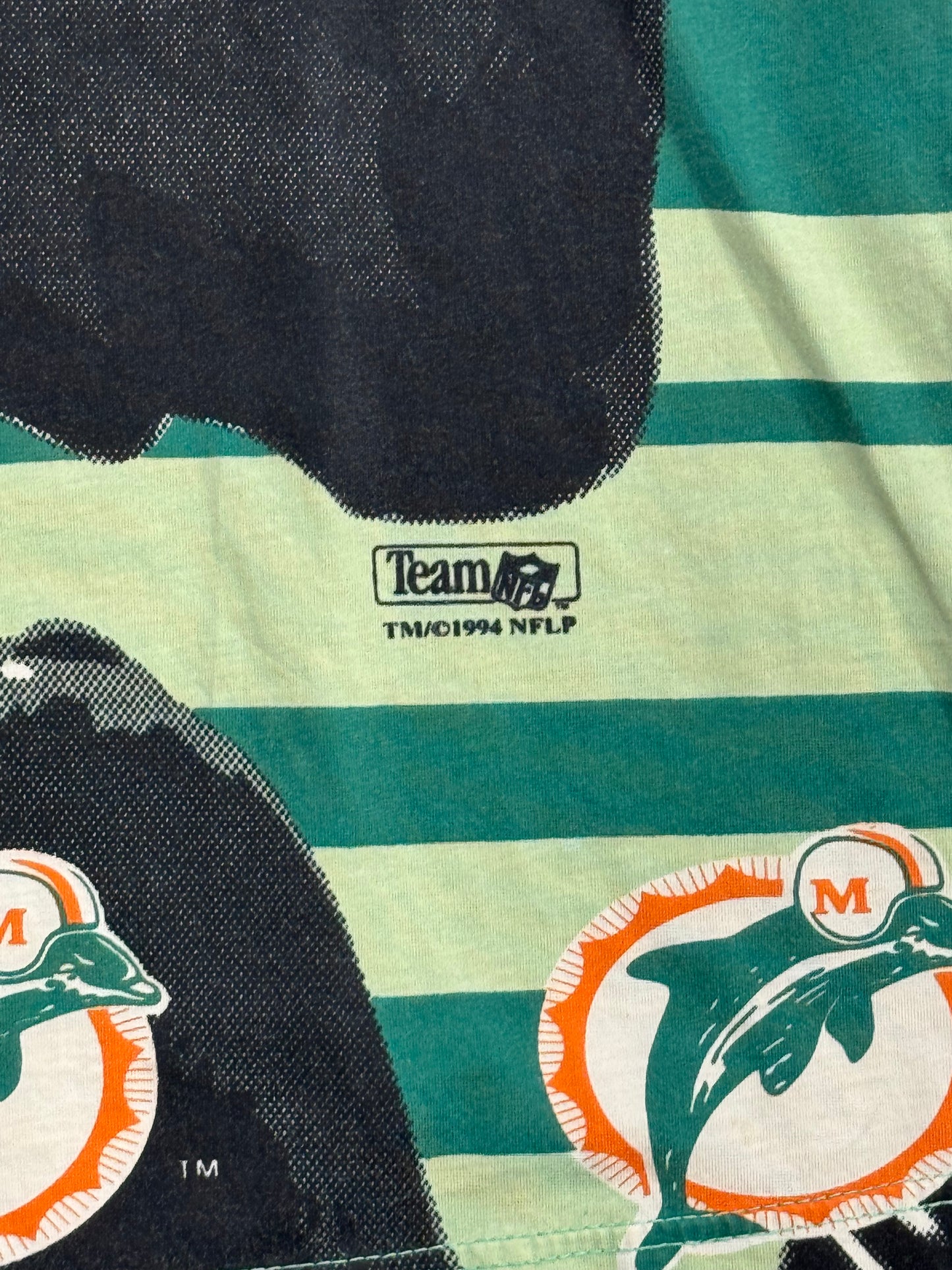 1994 MIAMI DOLPHINS MAGIC JOHNSON AOP TEE (AMERICA'S FAVORITES TAG)