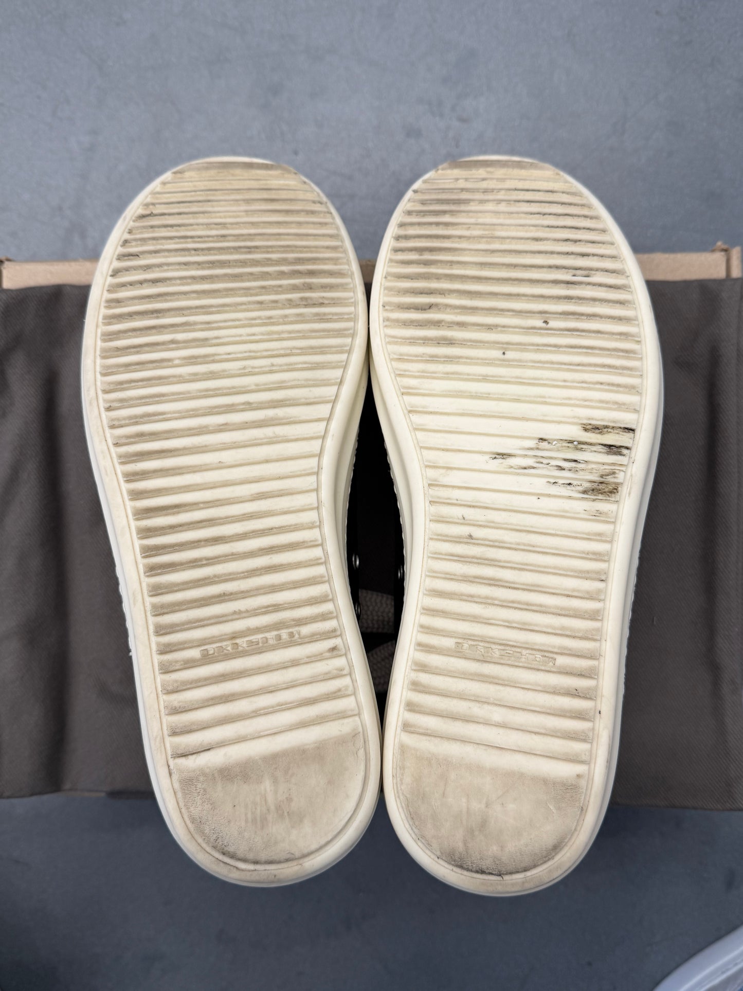 RICK OWENS DRKSHDW NYLON JUMBOLACE LOW SNEAKS (W/ BOX)