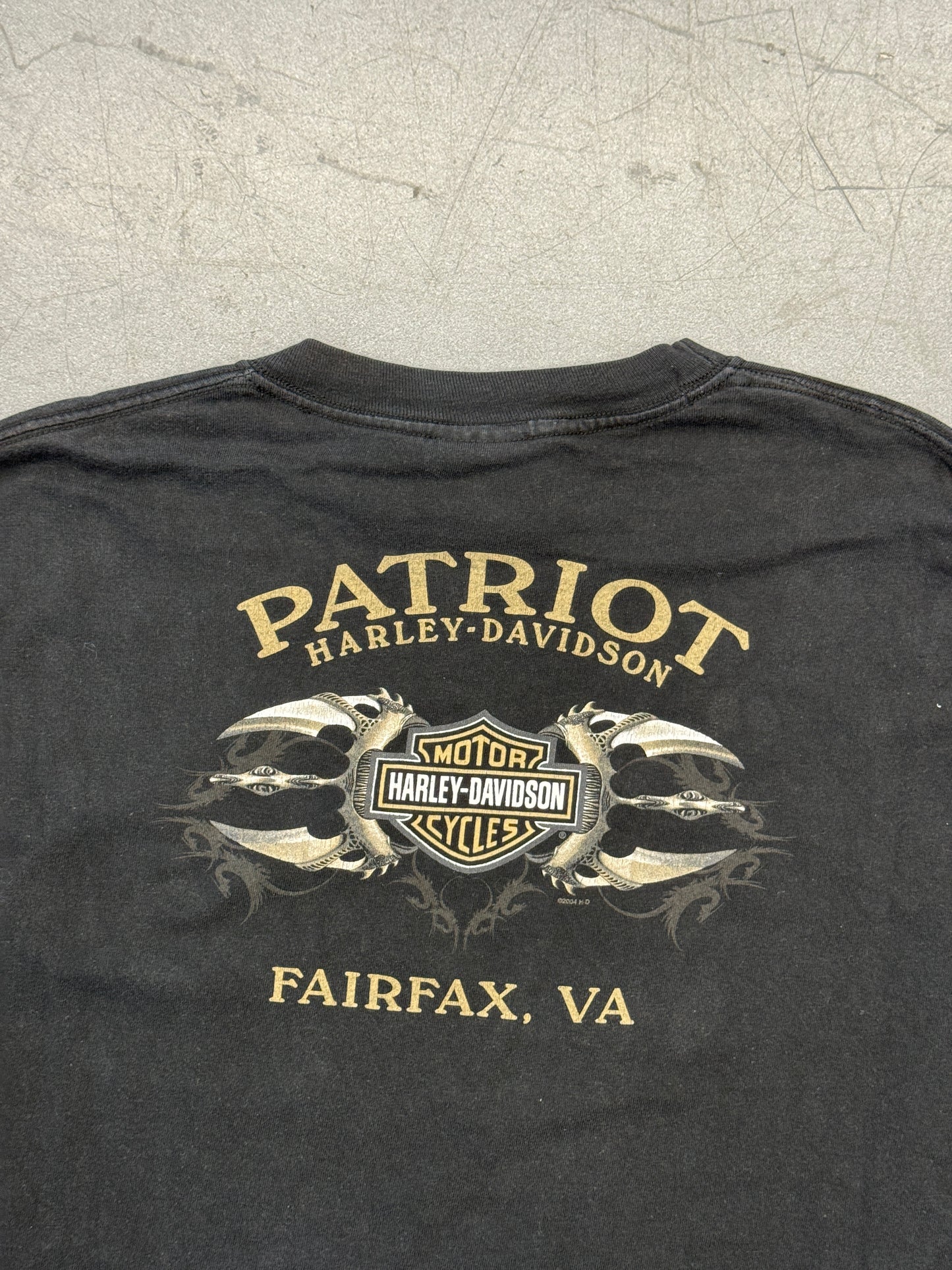 2004 HARLEY-DAVIDSON SKULL FLAME LONG SLEEVE TEE (HARLEY-DAVIDSON TAG)