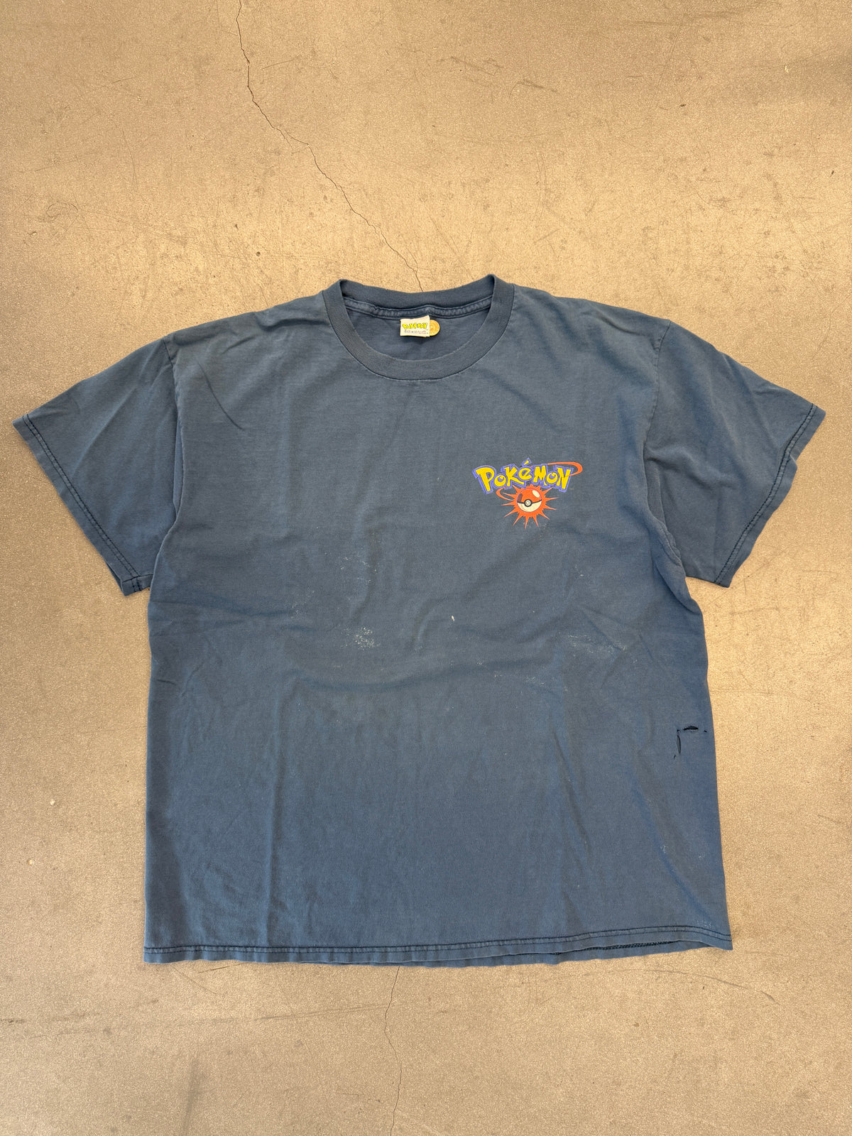 90'S POKEMON ASH & PIKACHU FADED TEE (POKEMON TAG)