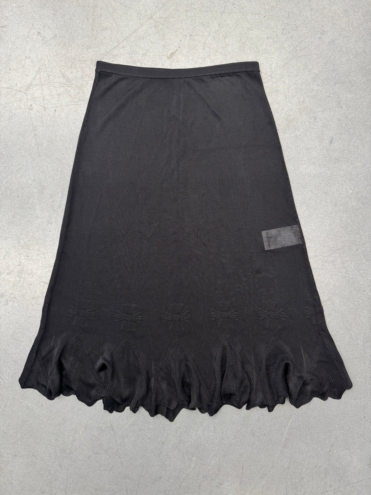 CHROME HEARTS 'FRANKIE' SHEER JACQUARD LUXE SKIRT