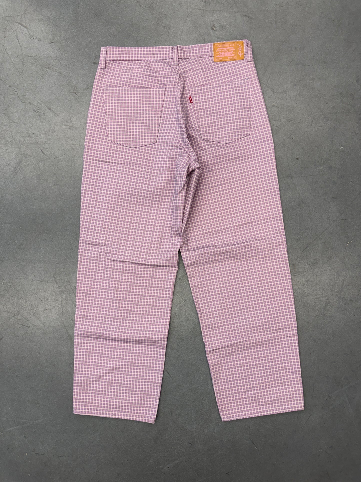 LEVI'S 194 BAGGY PLAID MEN'S JEANS (34X32)