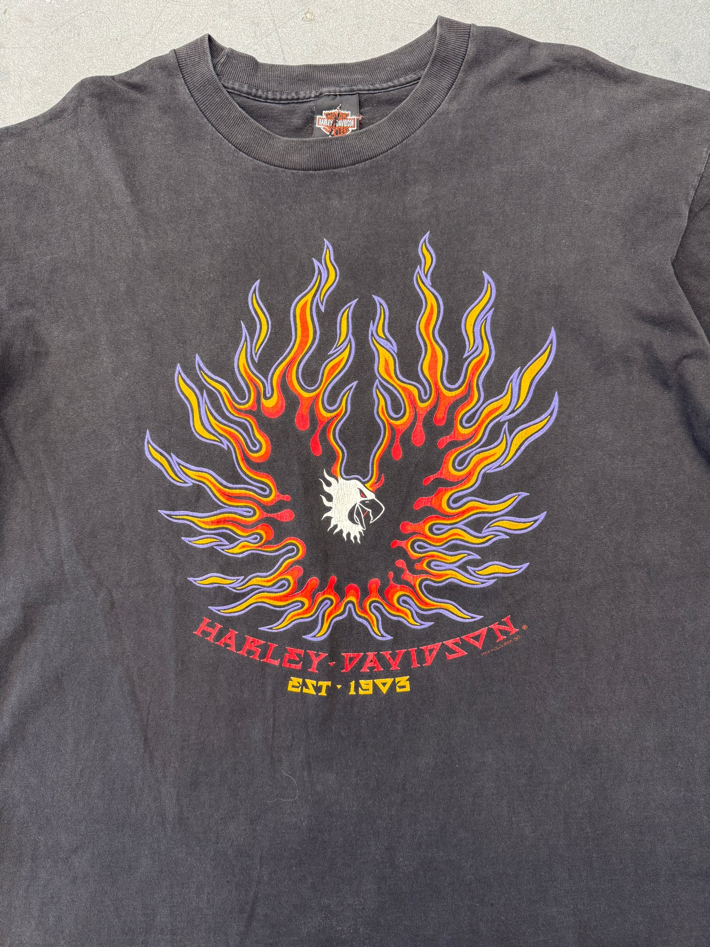 1994 HARLEY-DAVIDSON SUN DENVER, COLORADO FLAMING EAGLE TEE