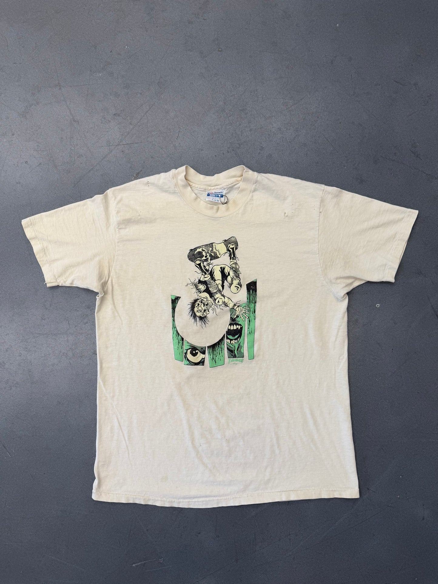 90'S THRASHER PUSHEAD TEE (HANES BEEFY-T TAG)