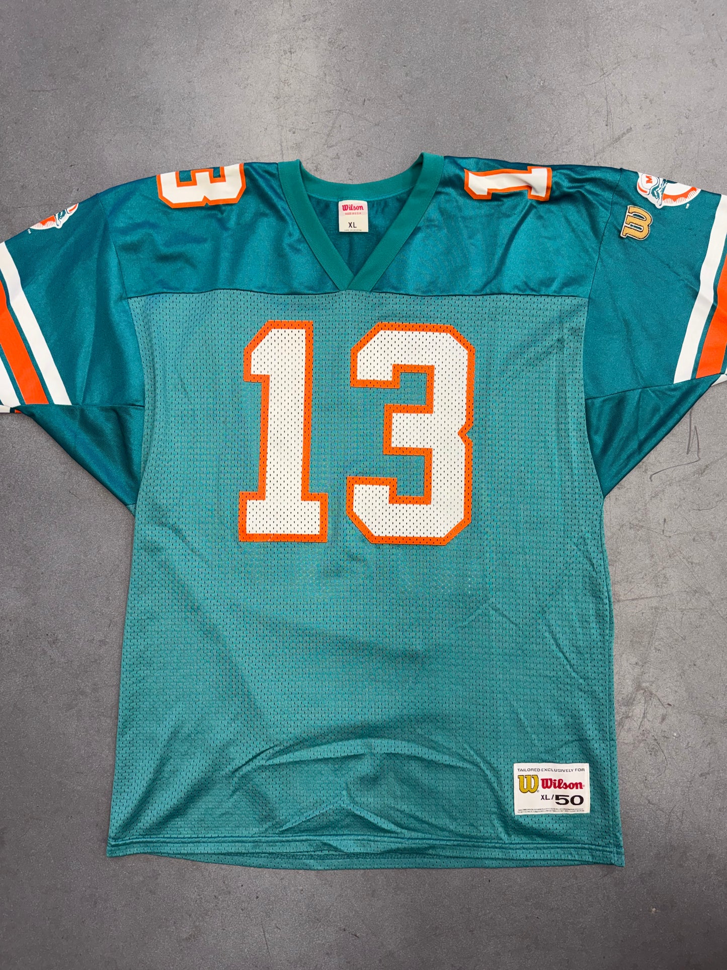 VINTAGE WILSON DAN MARINO MIAMI DOLPHINS FOOTBALL JERSEY