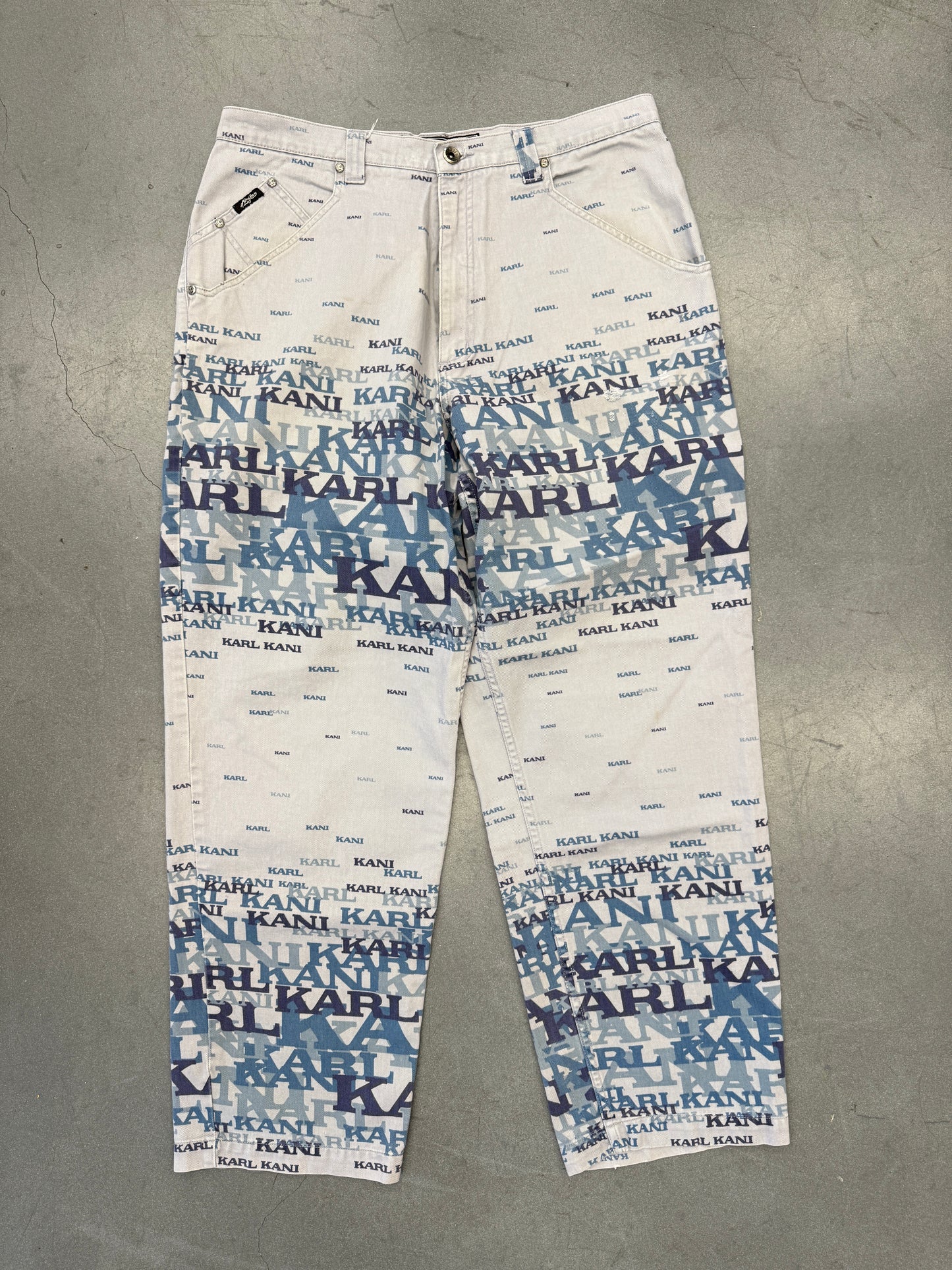 90'S KARL KANI AOP TEXT JEANS