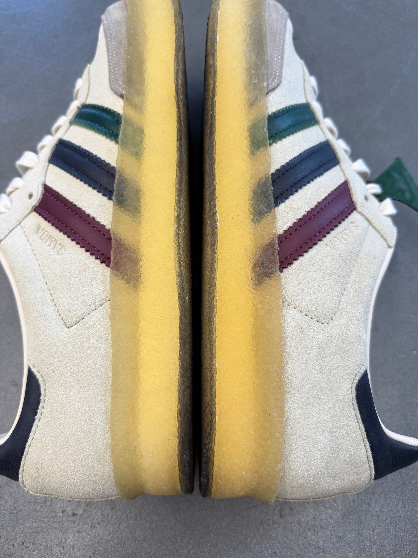 2023 SIZE 11 ADIDAS CLARKS 8TH STREET SAMBA BY RONNIE FIEG KITHMAS WHITE MULTI (PRE-OWNED NO BOX)